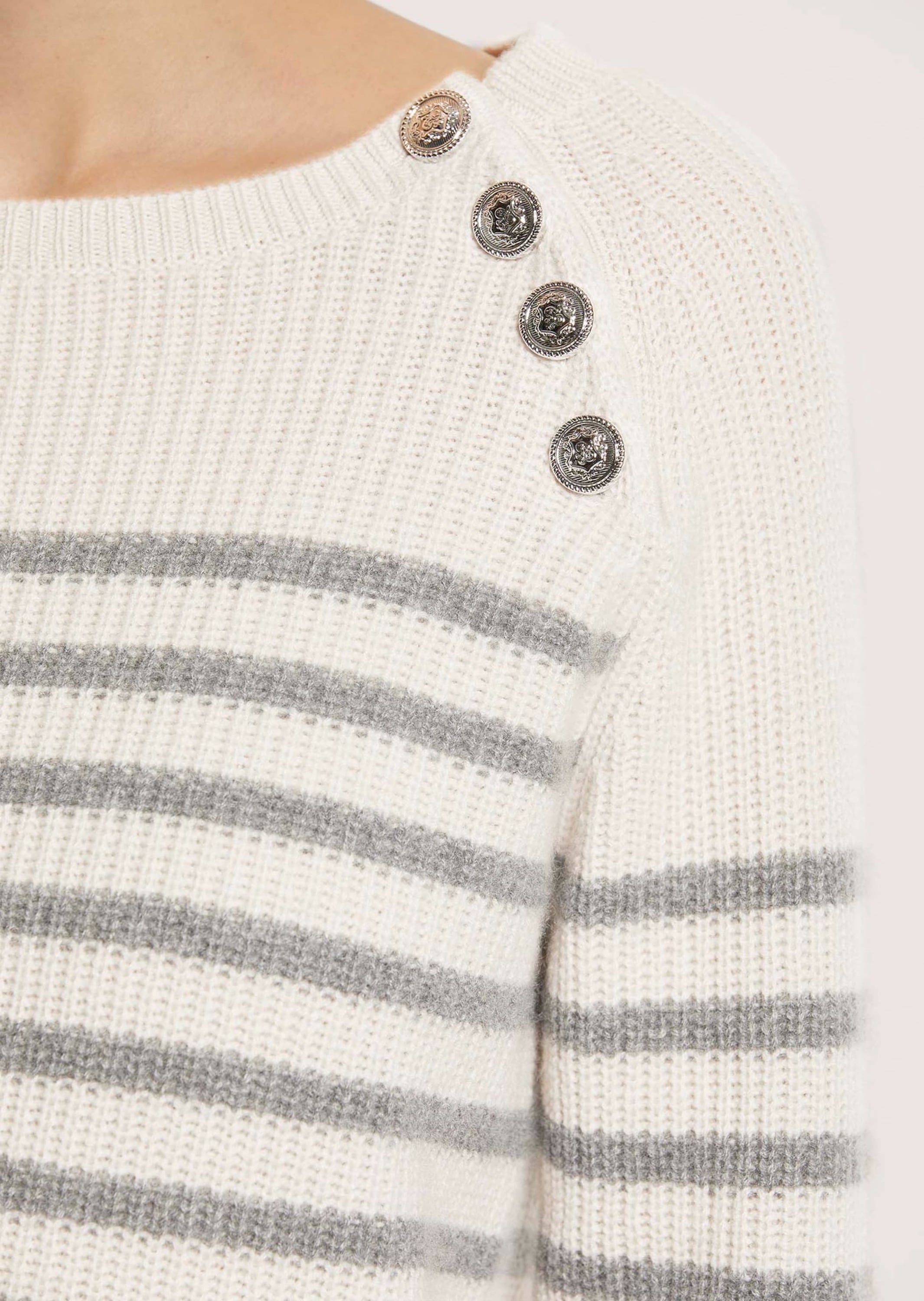 MADELEINE Longpullover »Pullover Rundhals-Pullover im Ringellook«