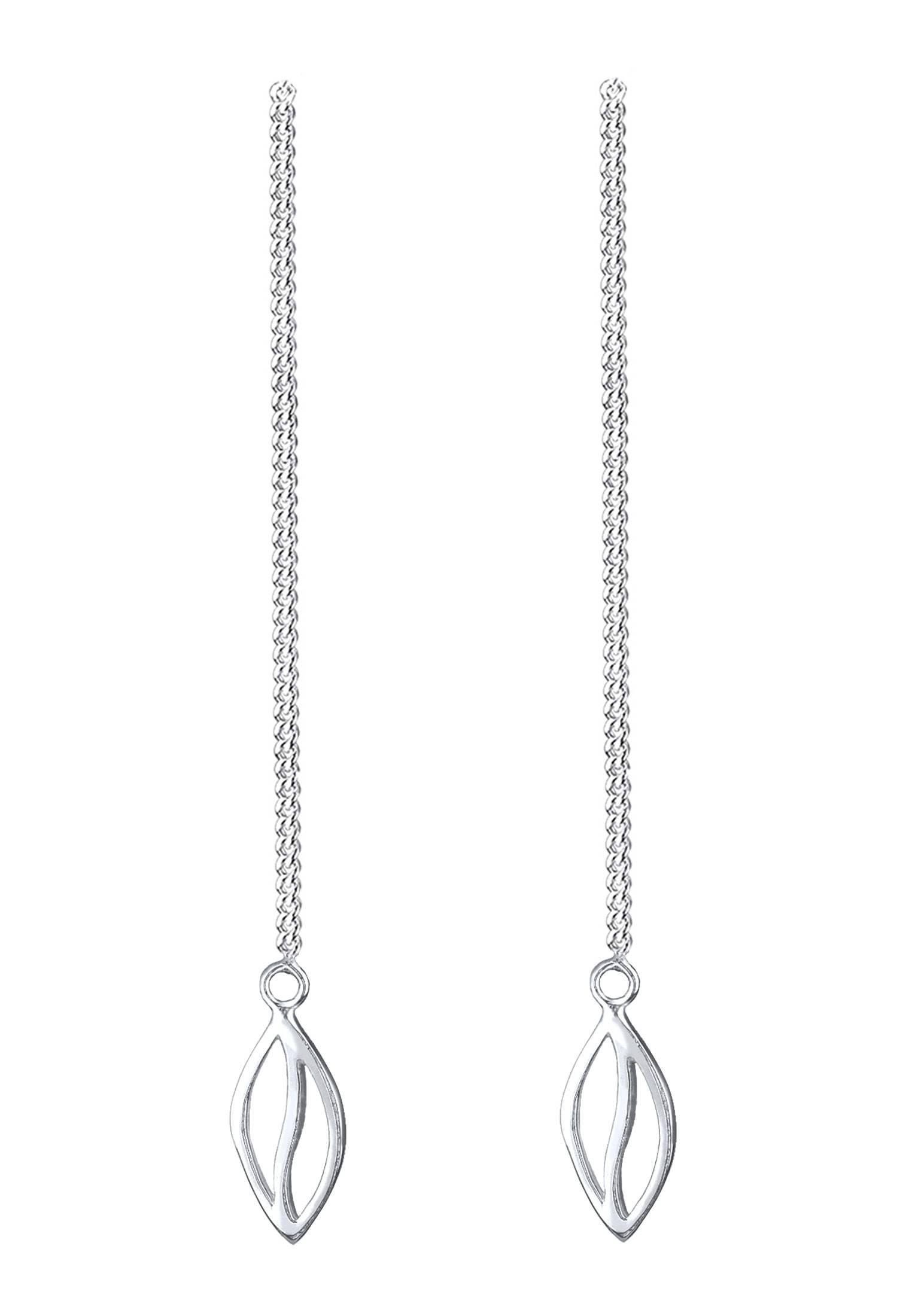 Elli Paar Ohrhänger »Ohrringe Blatt Elegant Filigran 925 Silber«