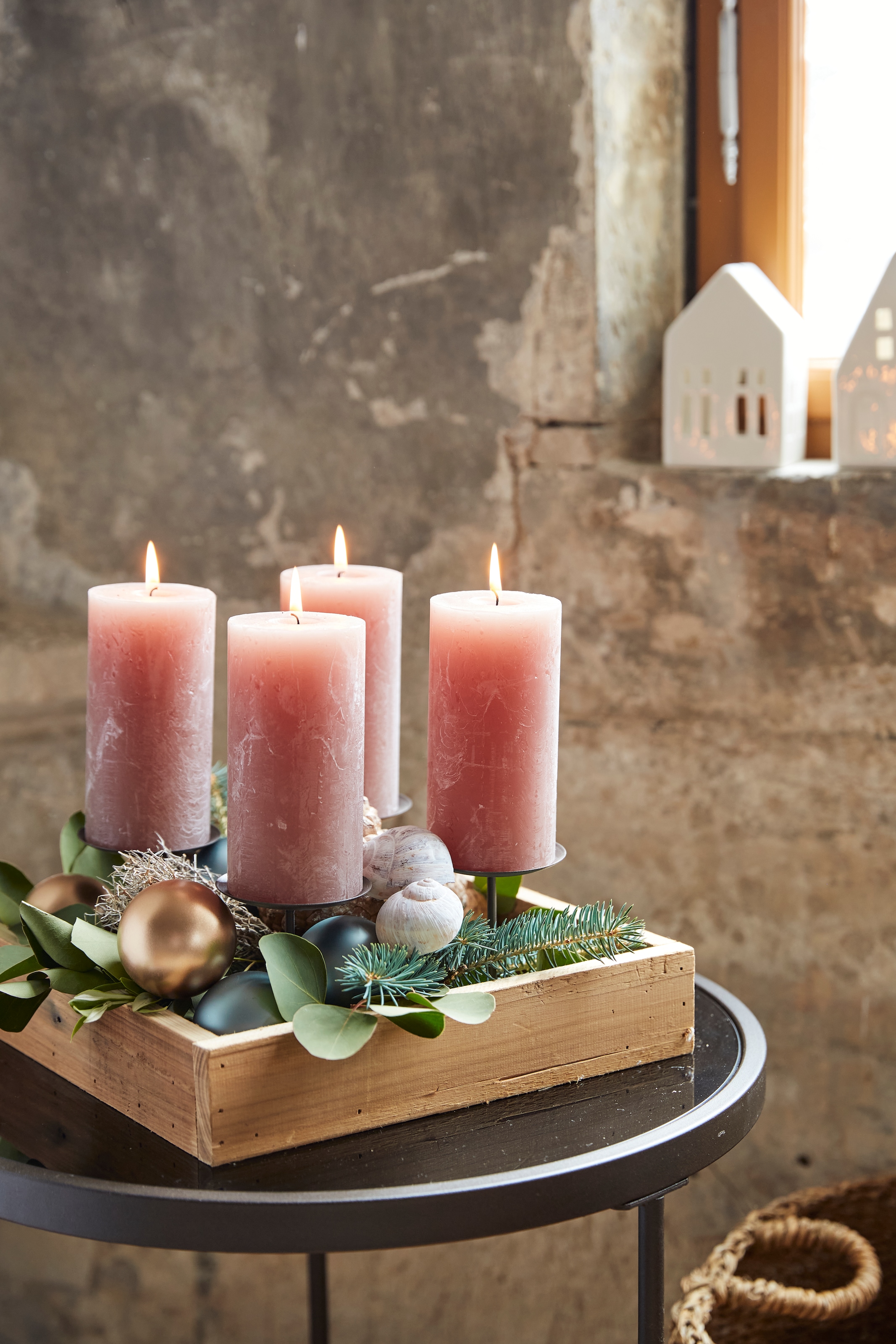 Creativ deco Adventsleuchter »Weihnachtsdeko«, (1 St.), für 4 Kerzen, ideal  als Adventsleuchter kaufen bei OTTO