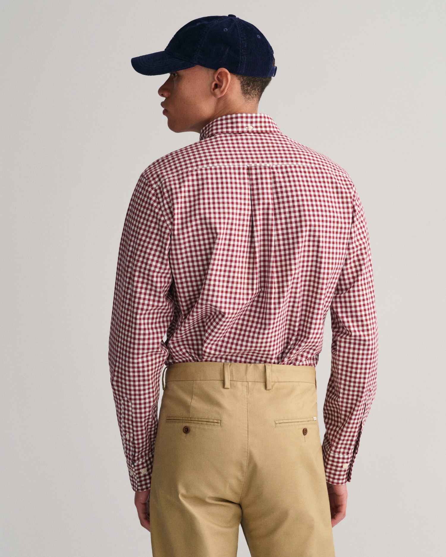 Gant Langarmhemd »REG POPLIN GINGHAM SHIRT«, mit Logostickerei auf der Brust