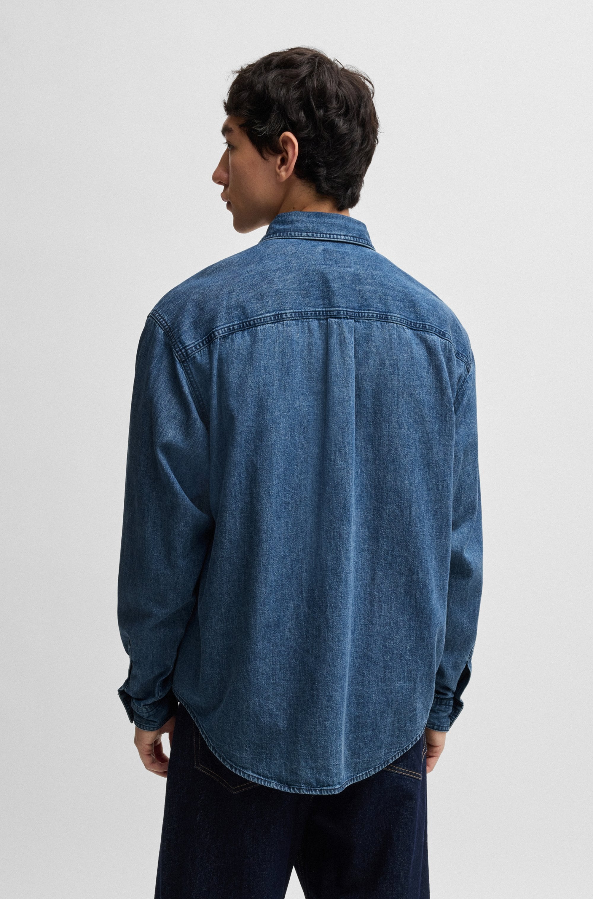 HUGO Blue Jeanshemd »Ebino«, in cooler Waschung