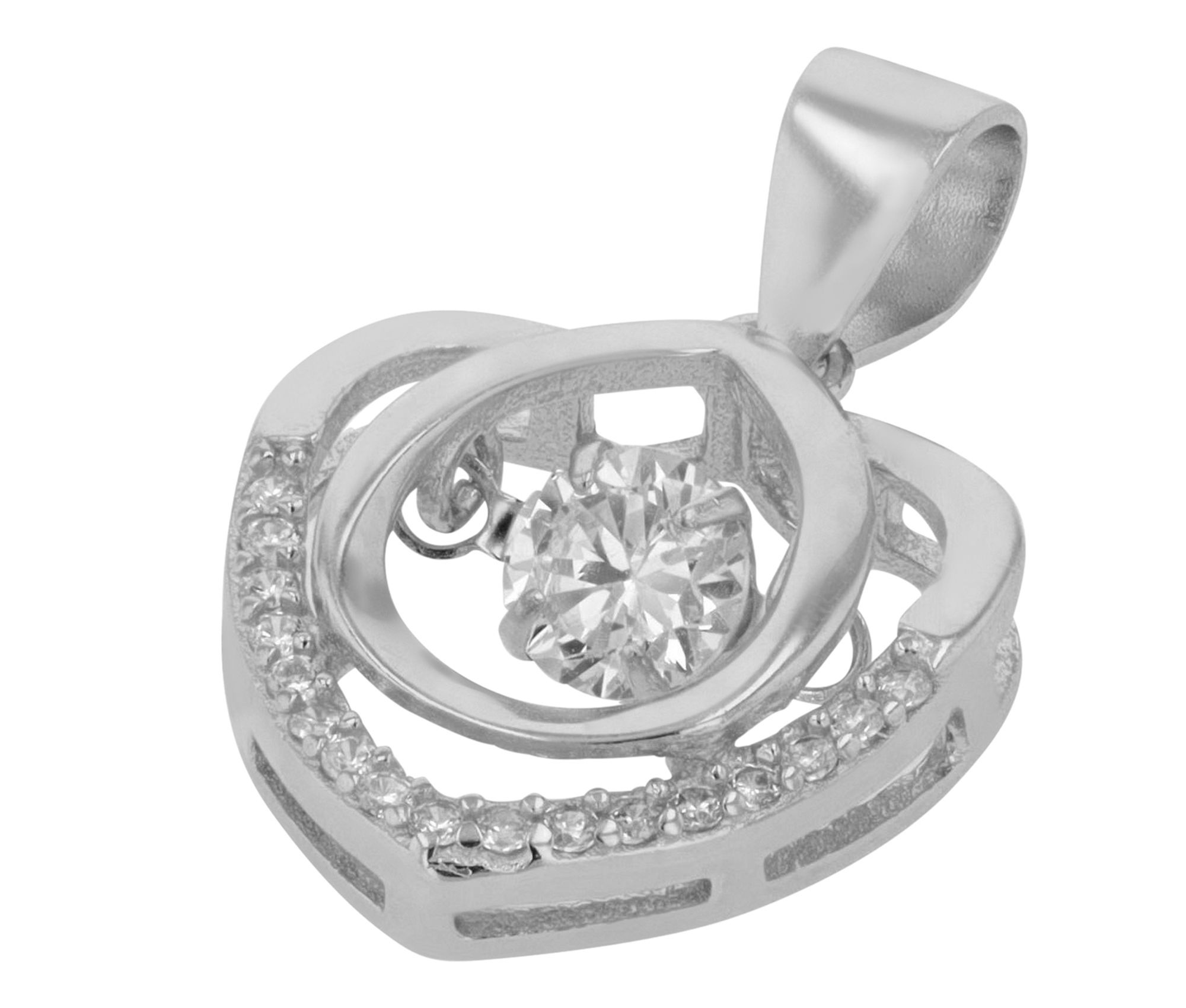 Adelia´s Herzanhänger »Damen Anhänger ¿ Herz Herzanhänger aus 925 Silber mit Zirkonia«