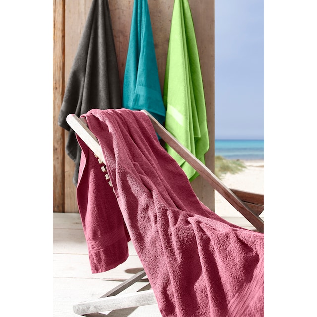 my home Strandtücher »Juna«, (2 St.), Badetuch, Set und als Serie,  Handtuch-Set, Uni-Farben, 100% Baumwolle online bei OTTO
