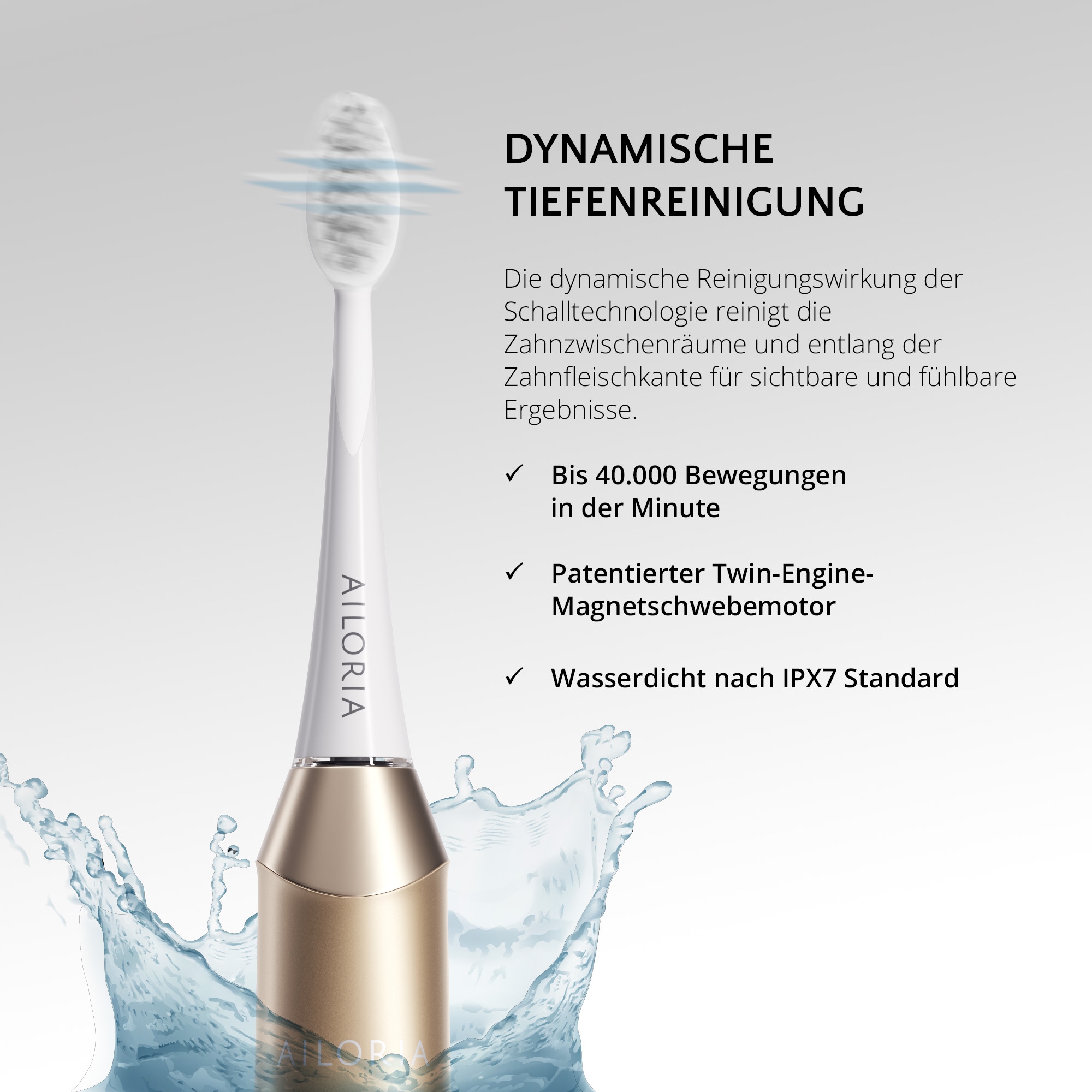 AILORIA Schallzahnbürste »USB-Schallzahnbürste SHINE BRIGHT«