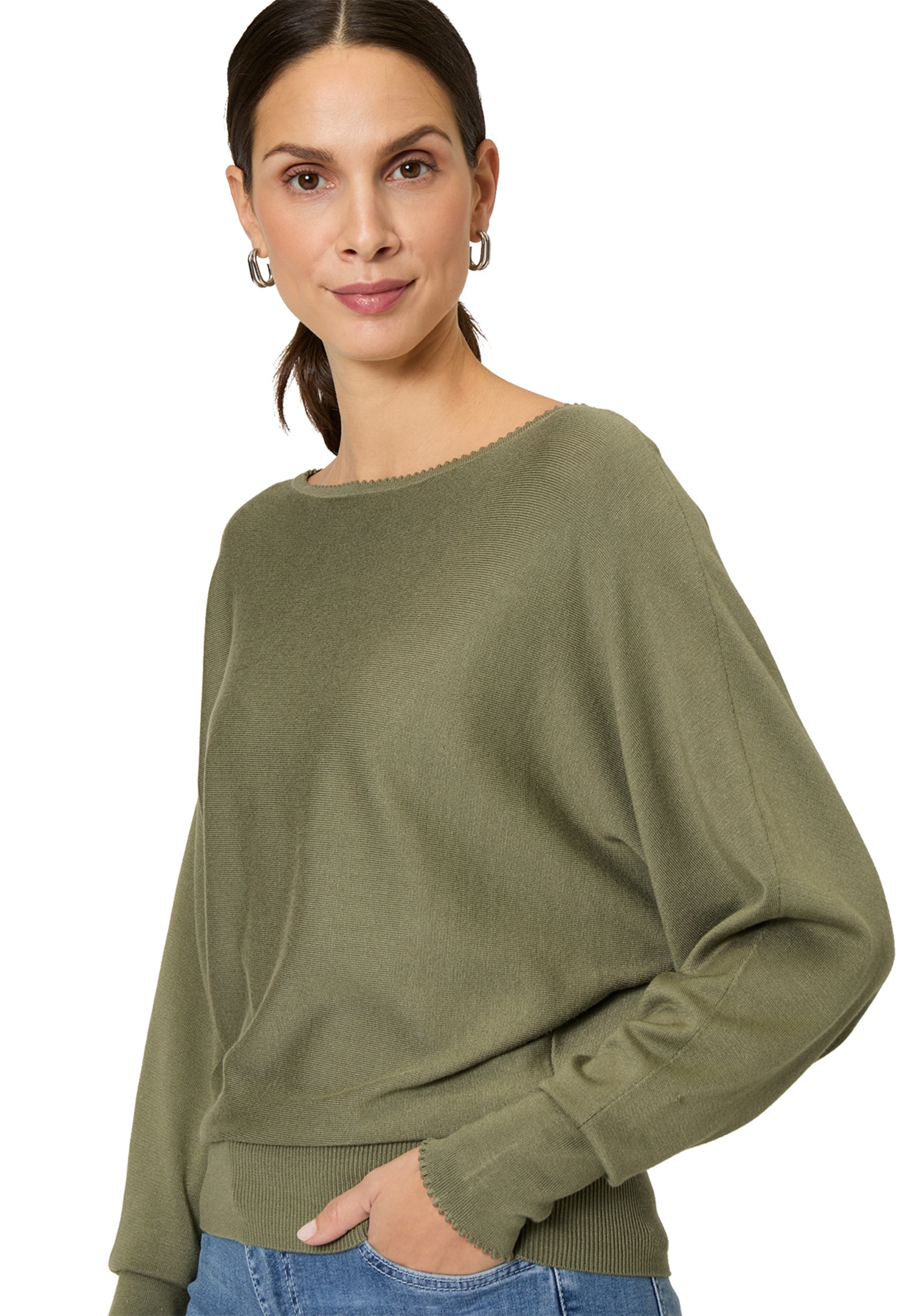 Zero Strickpullover »Strickpullover mit U-Boot Ausschnitt«