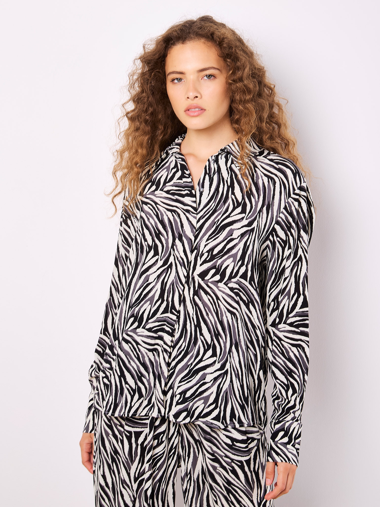 Apricot Klassische Bluse »Bluse« mit Zebramuster