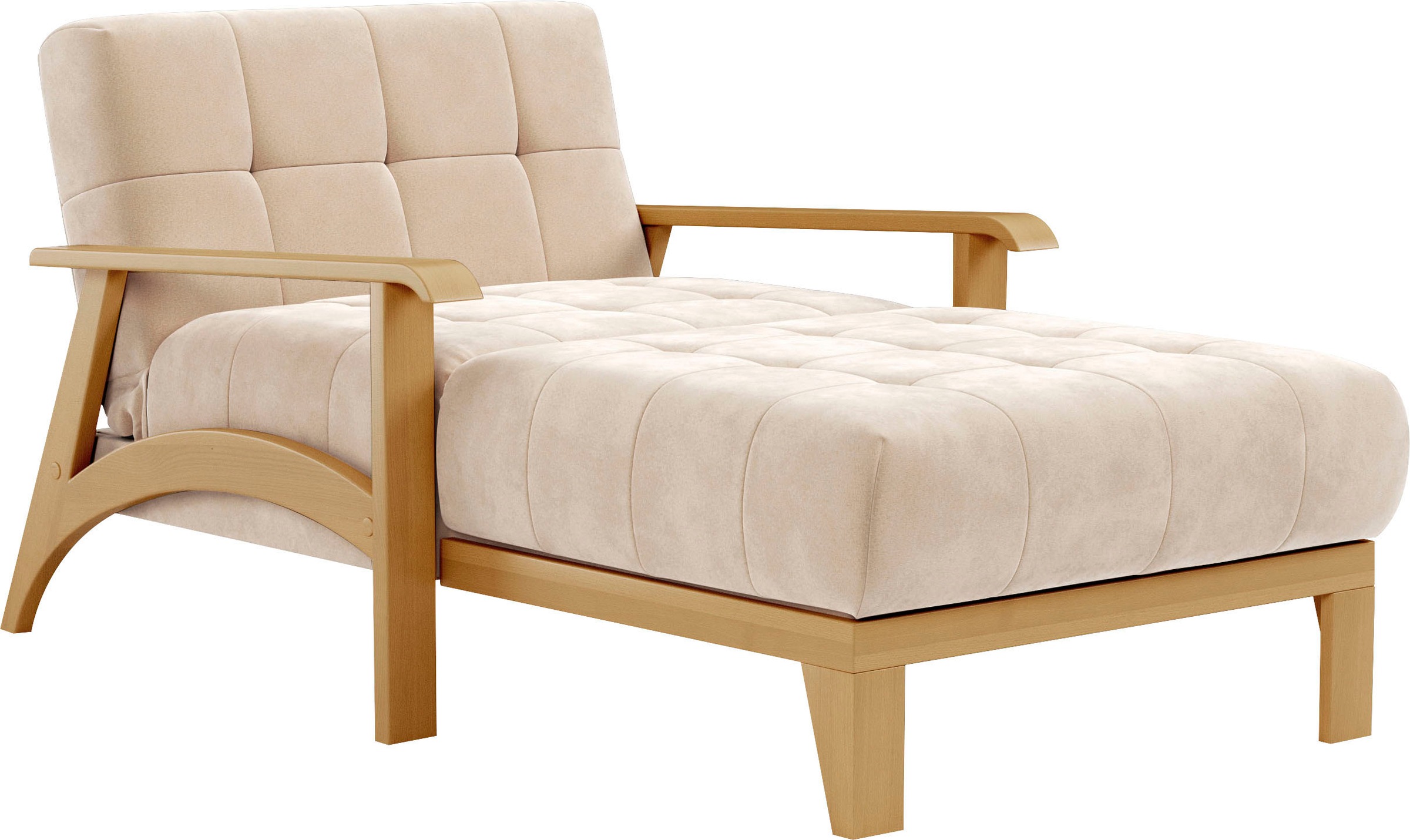 sit&more Recamiere »Billund« Armlehnen aus eichefarbigem Buchenholz, verschiedene Bezüge und Farben