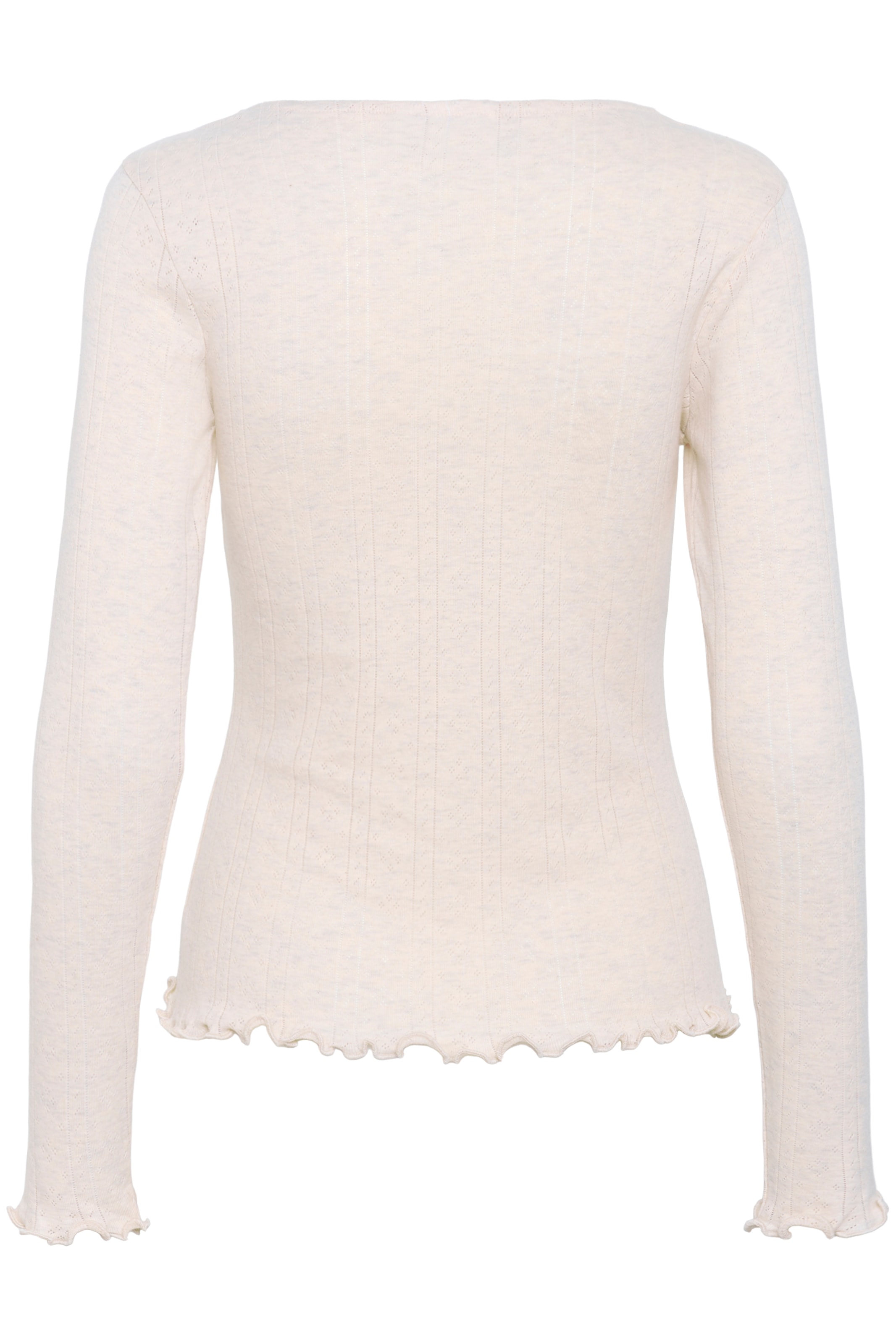 Saint Tropez Langarmshirt »GruSZ Blouse«, gewellter Saum