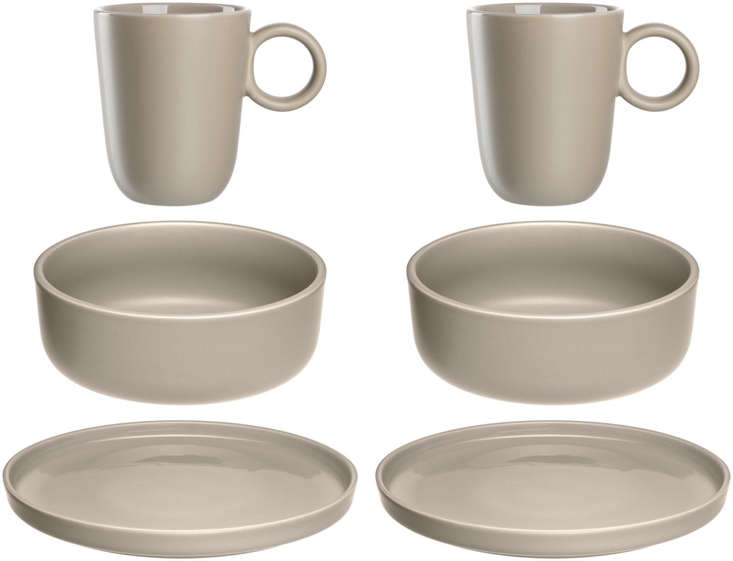 LEONARDO Geschirr-Set »ROMA, Geschirrset, 6-teilig« Frühstücks Set, Service, spülmaschinengeeignet