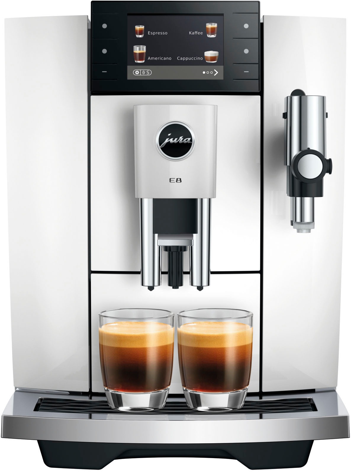 JURA Kaffeevollautomat »15747 E8 (ED), Piano White« 27 Spezialitäten, WiFi, Hot & Light Brew, Sweet