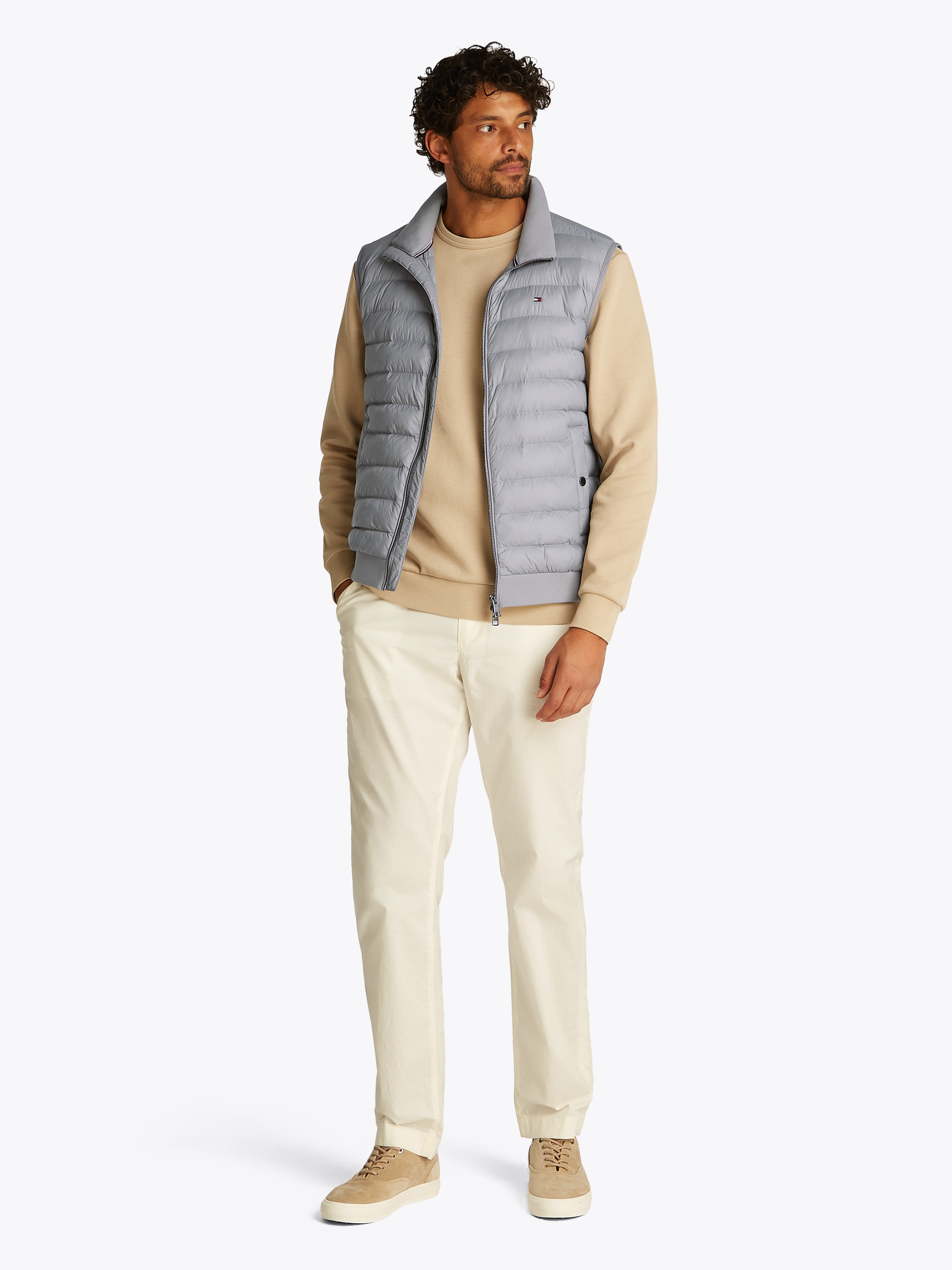 Tommy Hilfiger Steppweste »MIX MEDIA VEST«, Rückenteil ungesteppt