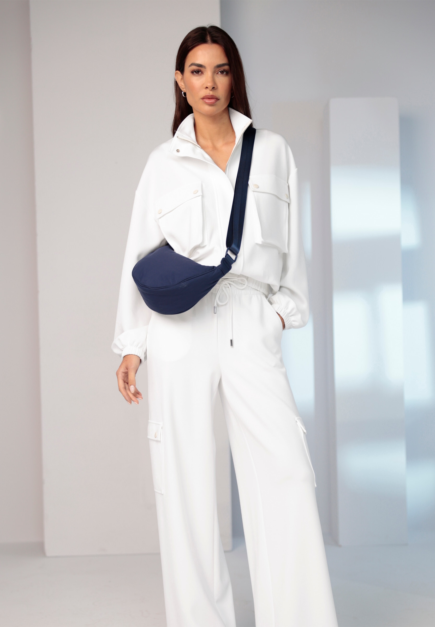 heine Shirtjacke »Jersey-Jacke Sweatjacke mit Blasebalg-Taschen«
