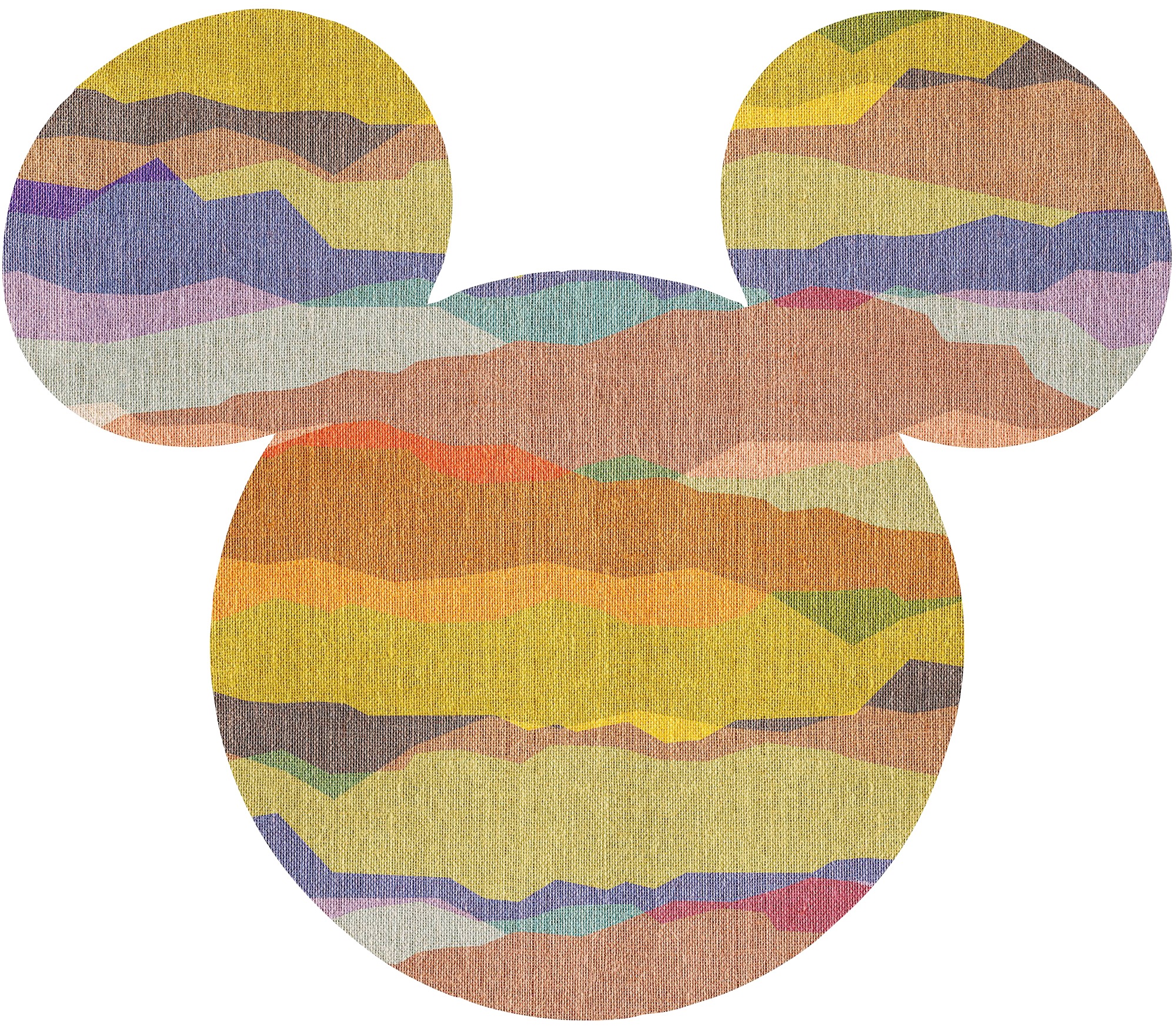 Komar Vliestapete »Mickey Head«, bedruckt-Comic-Retro, 127 x 127 cm (Breite x Höhe)