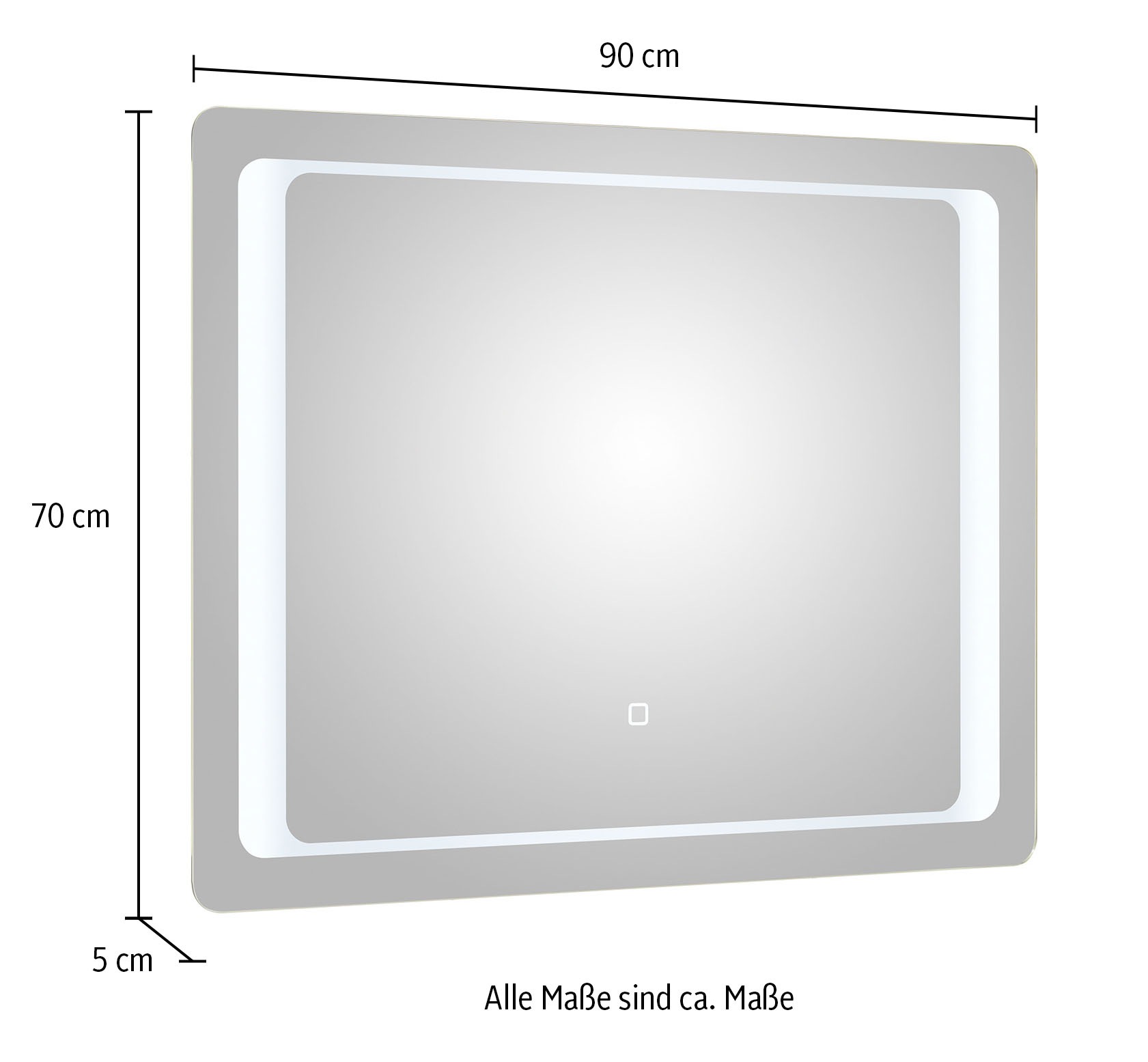 Saphir Badspiegel »Quickset 326, inklusive Touchsensor, 90cm breit«