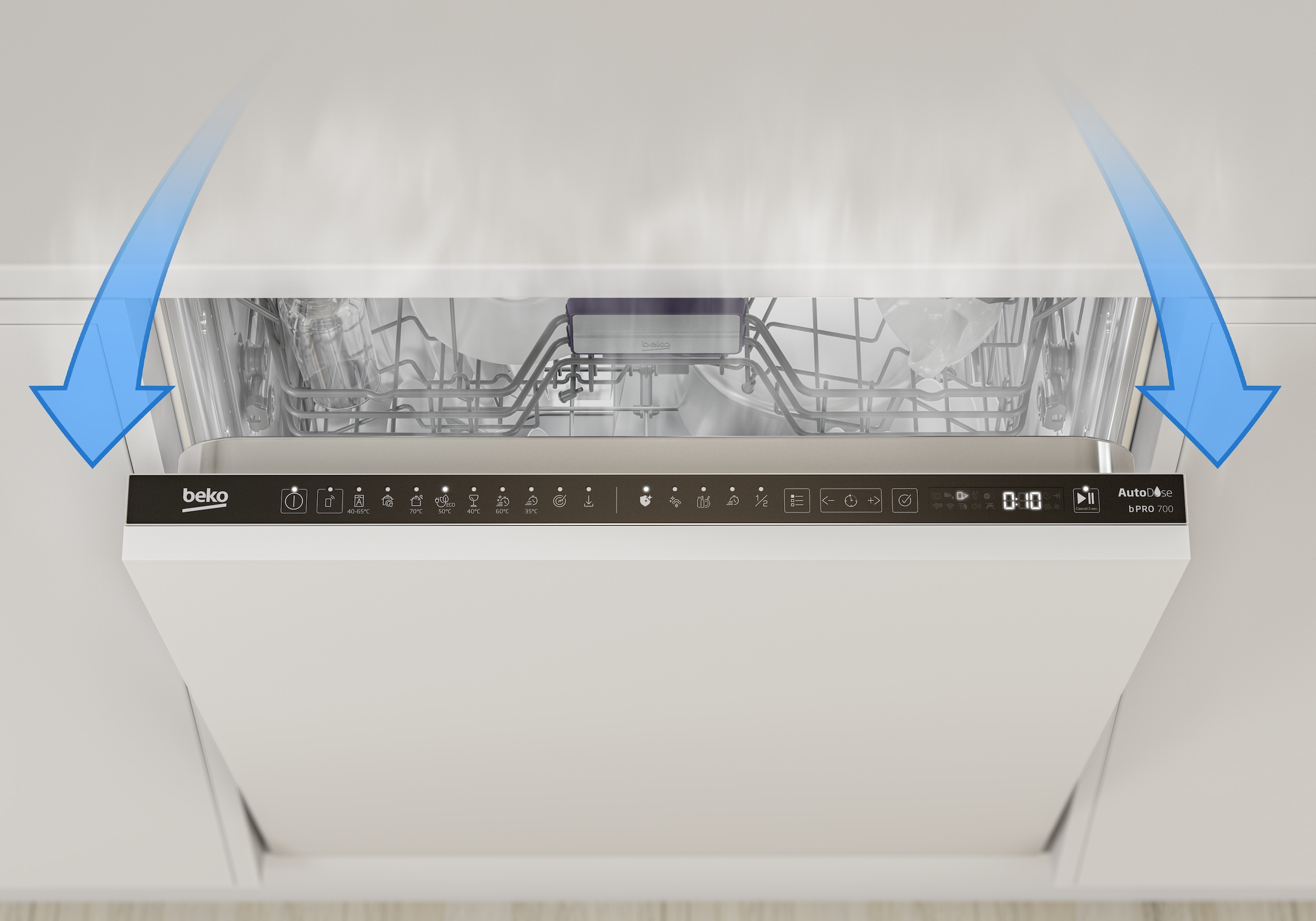 BEKO teilintegrierbarer Geschirrspüler »BDSN36561XP« 8,9 l 15 tlg. Maßgedecke