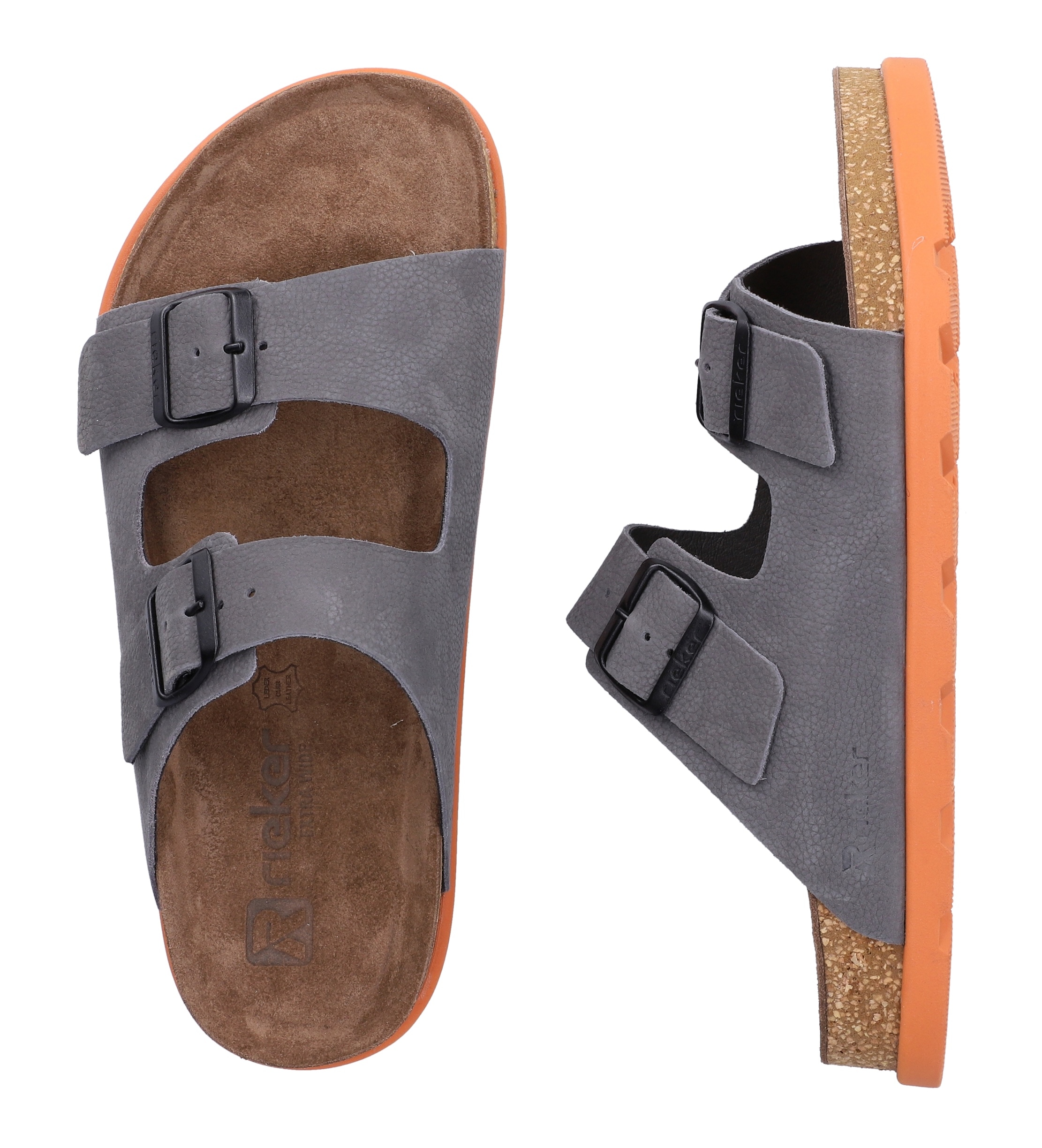 Rieker Pantolette  Sommerschuh, Strandschuh, Hausschuh mit bequemem Fußbett