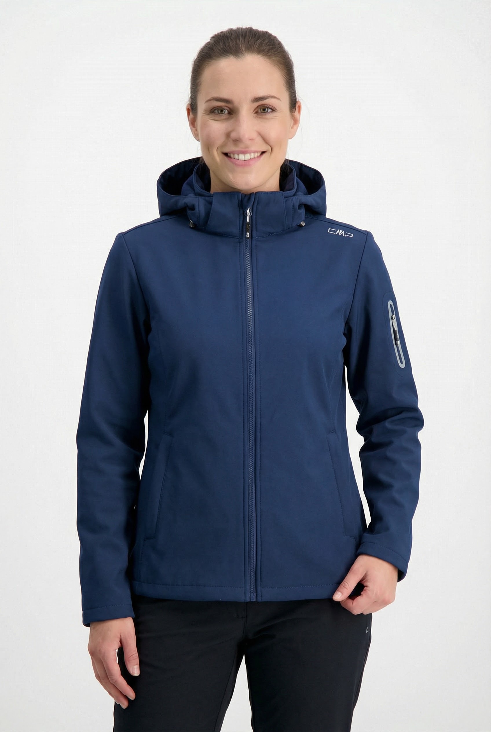 CMP Softshelljacke »WOMAN JACKET ZIP HOOD« mit Kapuze sportlicher Stil, wärmend, wind- und wasserabweisend, Übergangsjacke
