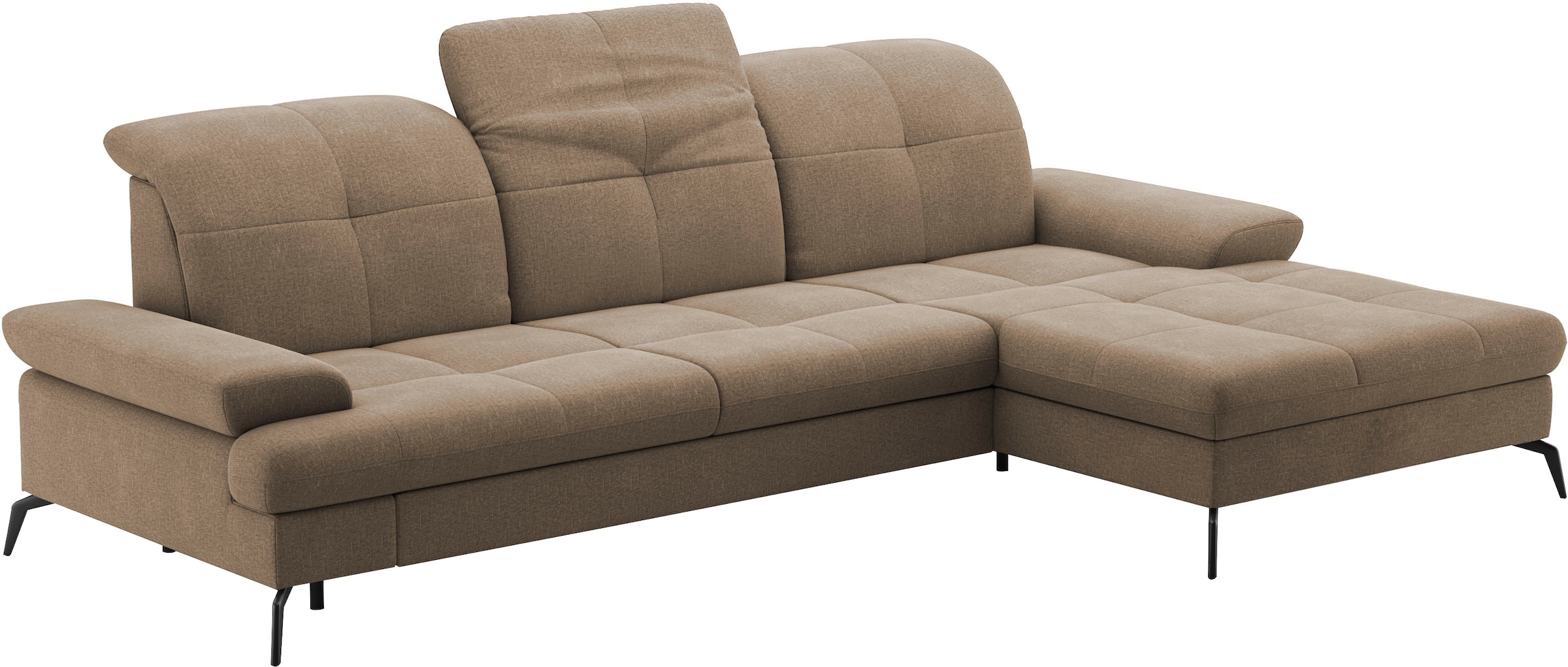 sit&more Ecksofa »Amica, L-Form, inkl. Sitztiefenverstellung & Armteilverstellung«, wahlweise mit Bettfunktion, Bettkasten und Kopfteilverstellung
