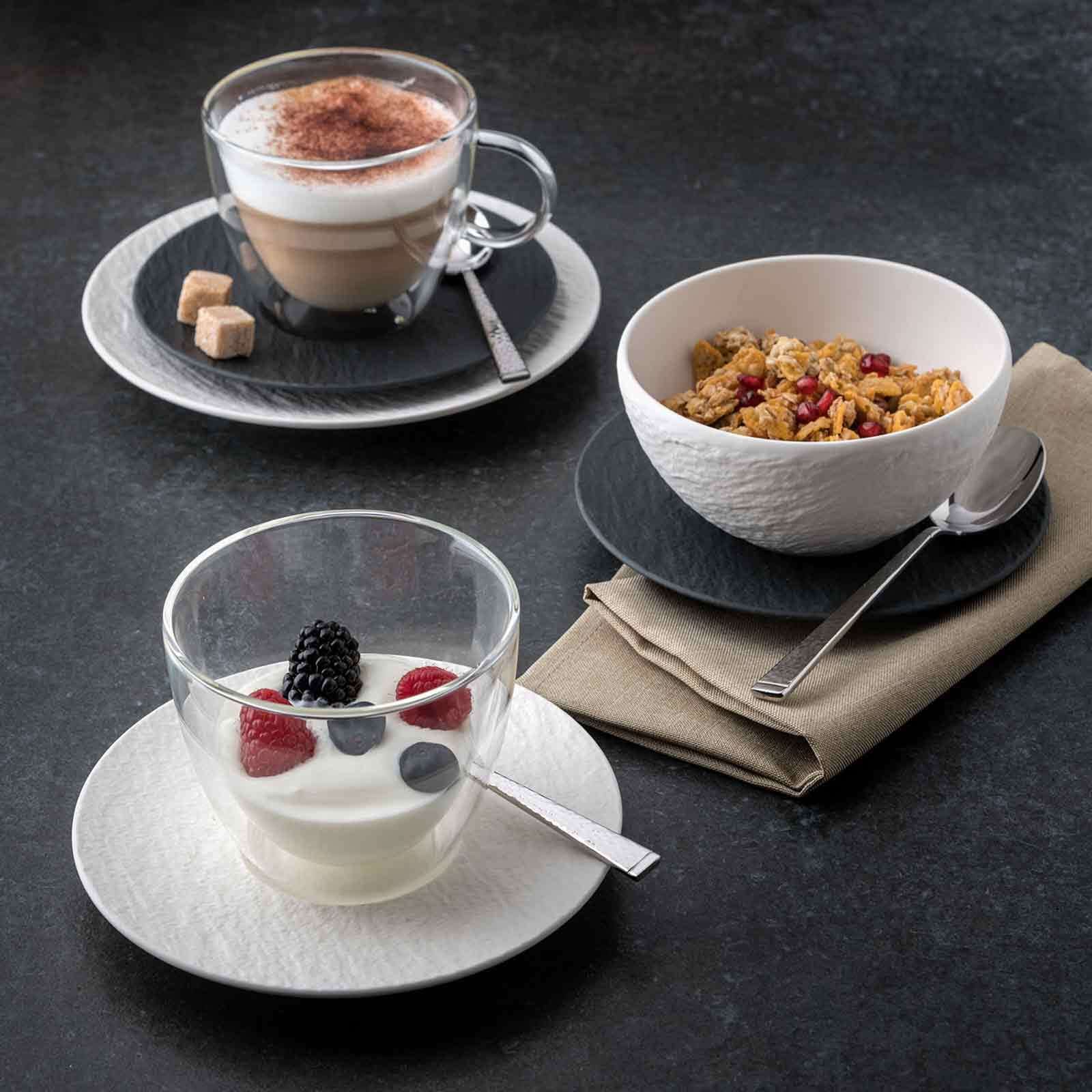 Villeroy & Boch Latte-Macchiato-Glas »Café au Lait-Set Manufacture Rock 250 ml 6er Set weiß«