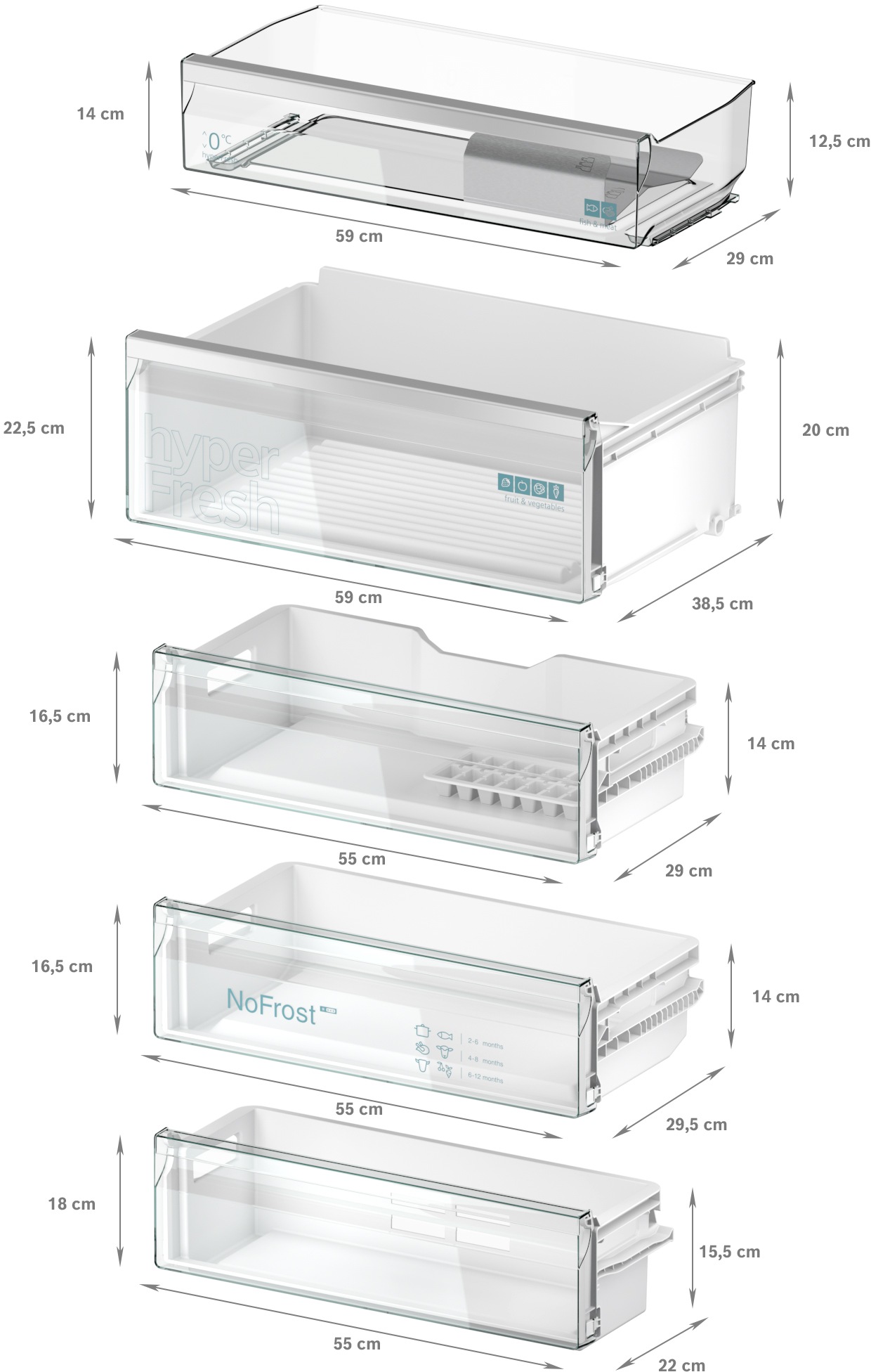 SIEMENS Einbaukühlgefrierkombination iQ500 »KB96NADD1« 193,5 cm hoch 70,8 cm breit