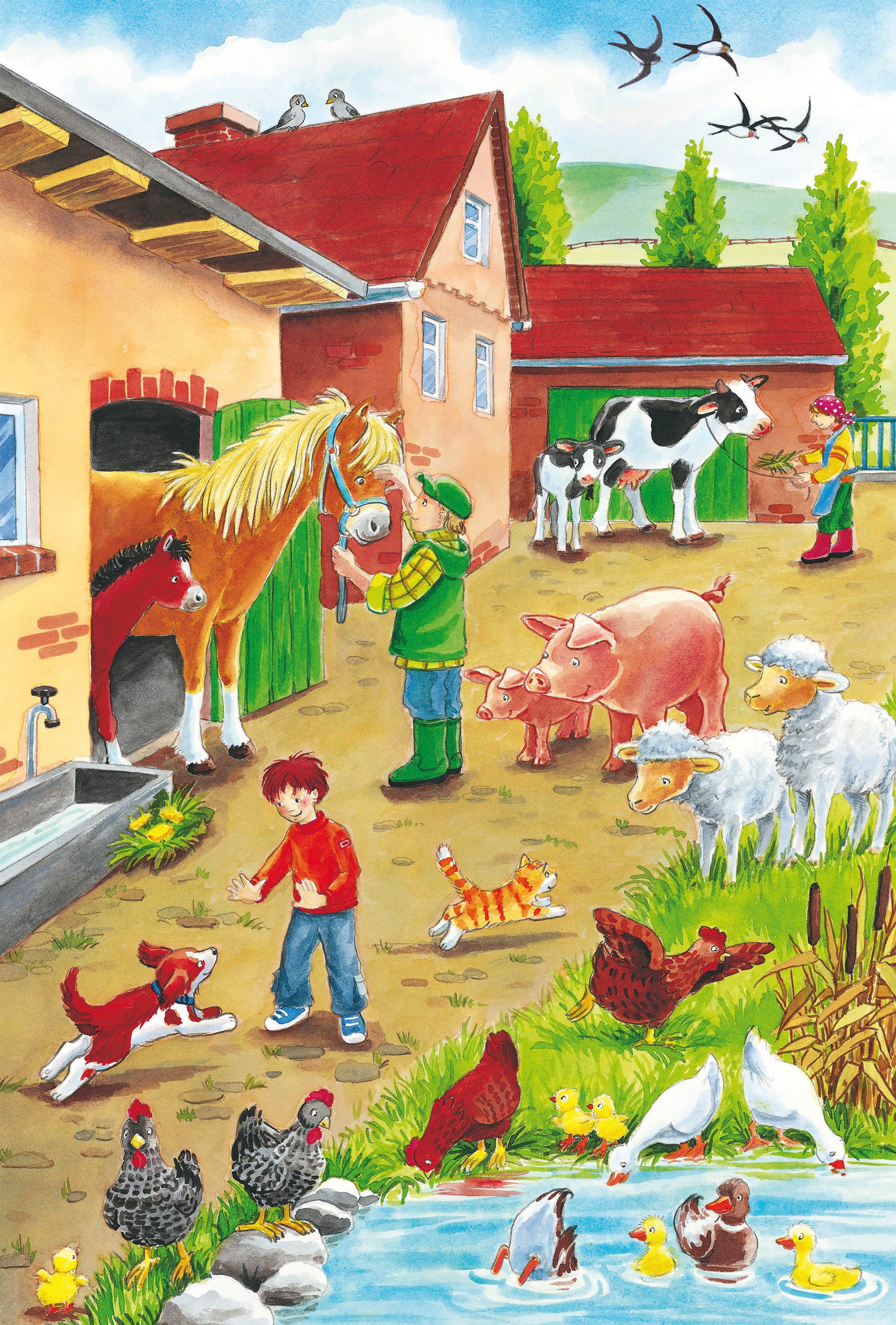 Schmidt Spiele Puzzle »Auf dem Bauernhof«, (72 tlg.), 3x24 Teile