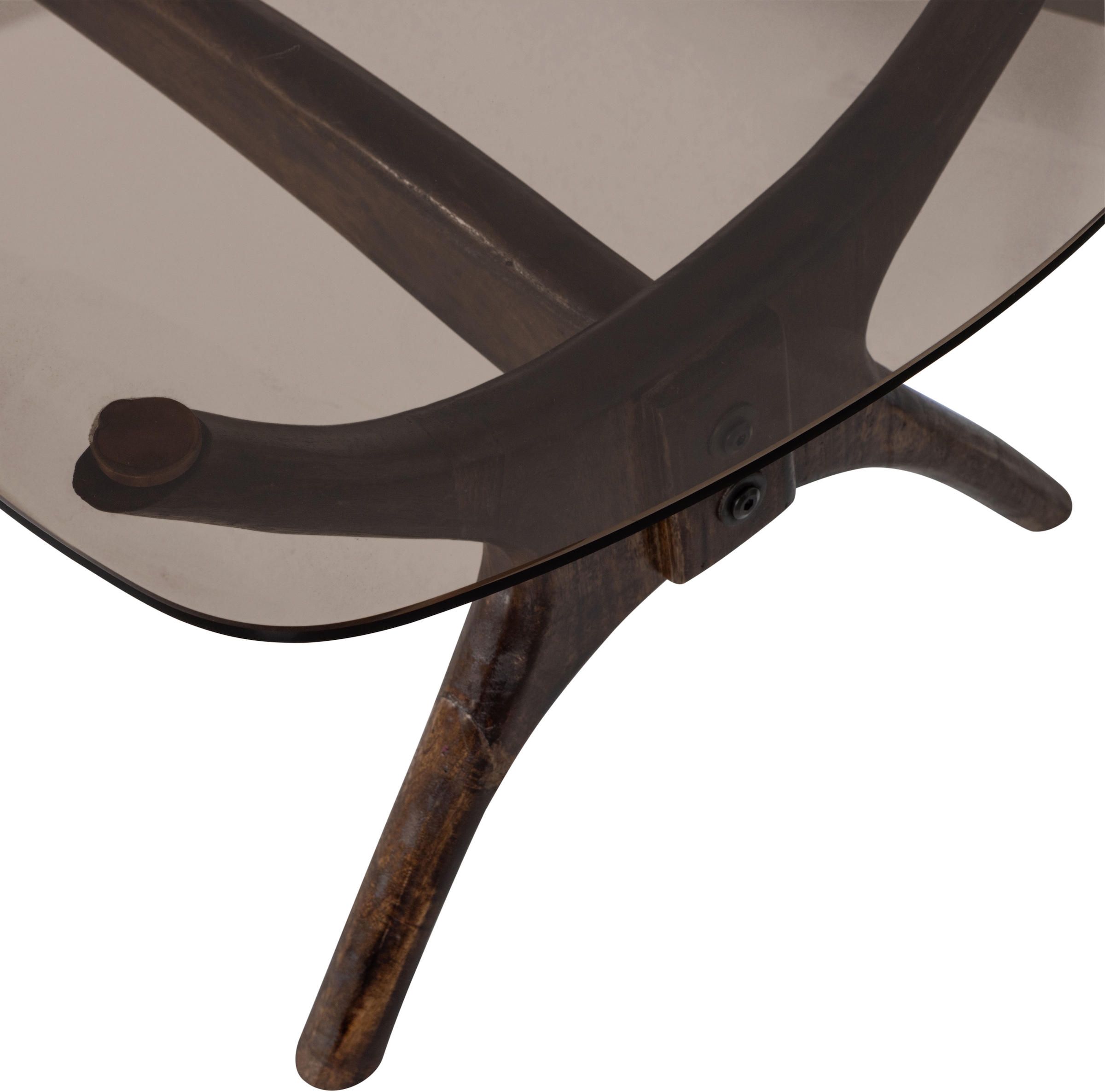 WOOOD Couchtisch »Flash mit Glasplatte und Mangoholzgestell 110x60x42 cm« Handgefertigtes Glas – leichte Unebenheiten sind herstellungsbedingt