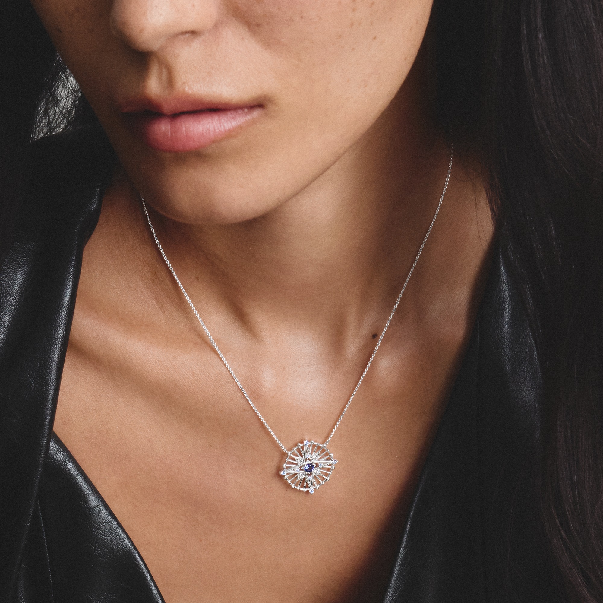THOMAS SABO Kette mit Anhänger »Midnight Sky Kette« mit Zirkonia (synth.), Glas-Keramik Stein