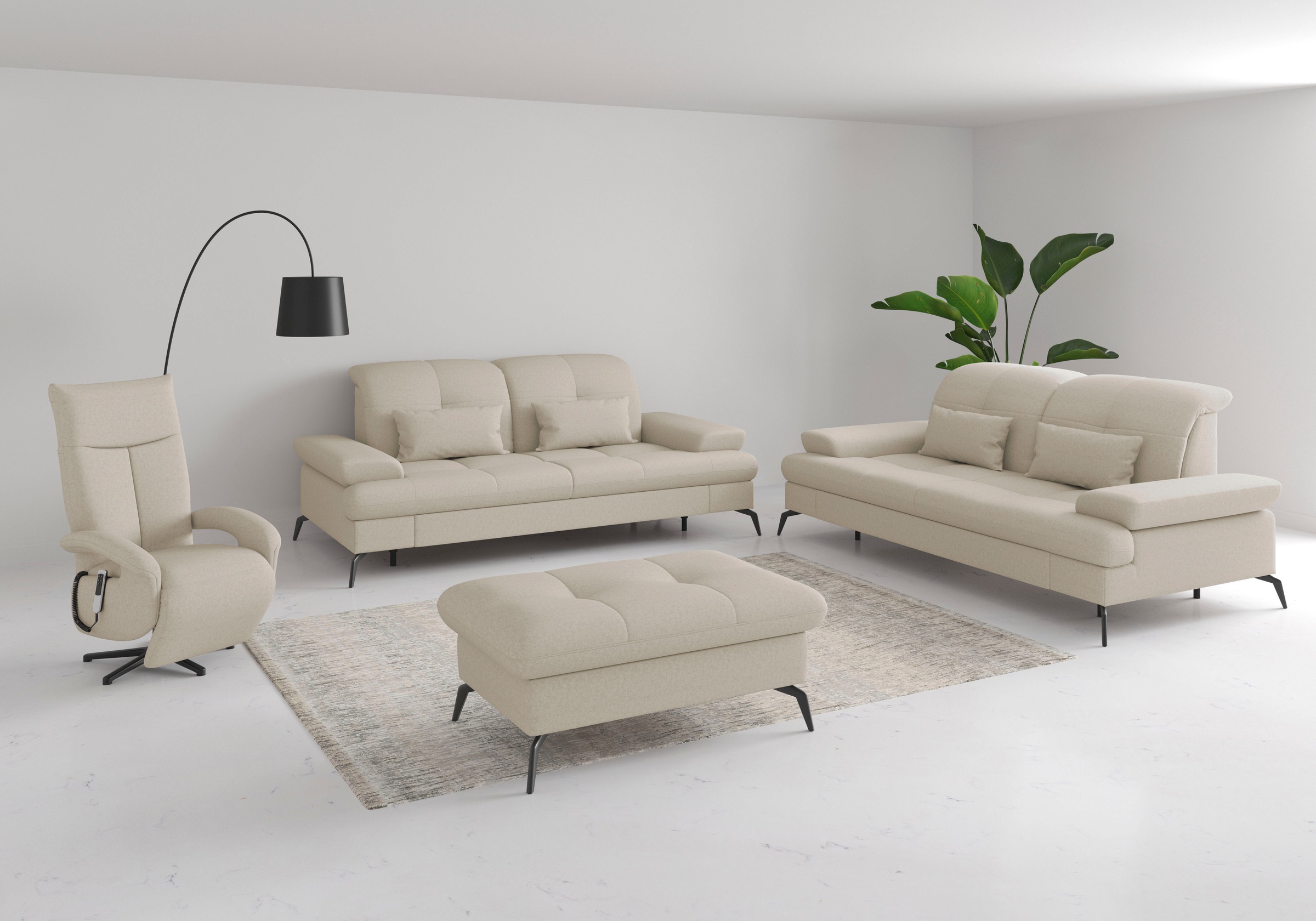 sit&more 2,5-Sitzer »Amica,  inkl. Sitztiefenverstellung und Armteilverstellung« wahlweise mit Kopfteilverstellung und Bettfunktion