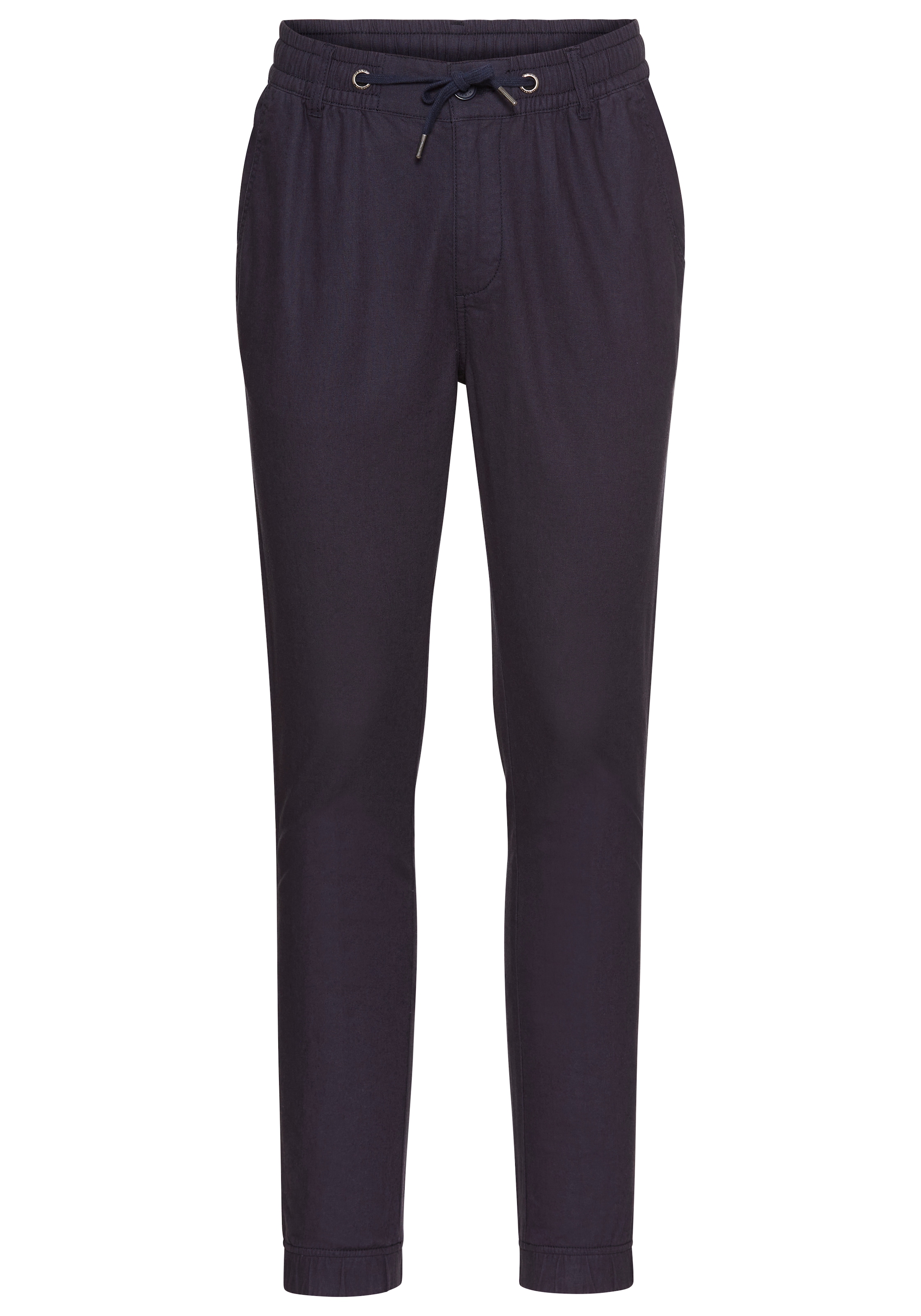 DELMAO Leinenhose, Leinenhose mit Kordelzug