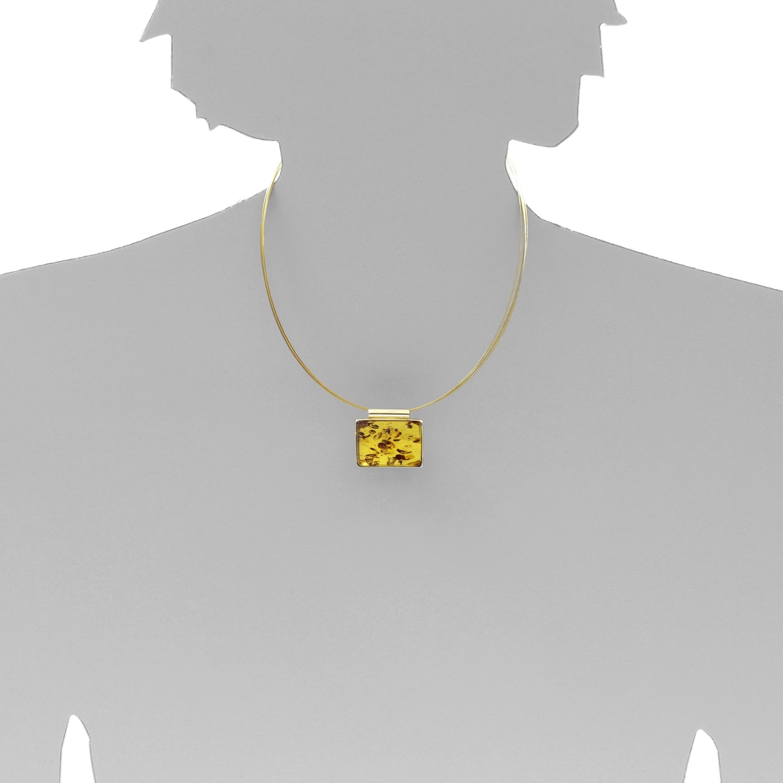 OSTSEE-SCHMUCK Kettenanhänger »- Gleiter-Classic 20x28 mm - Gold 333/000 - Bernstein«
