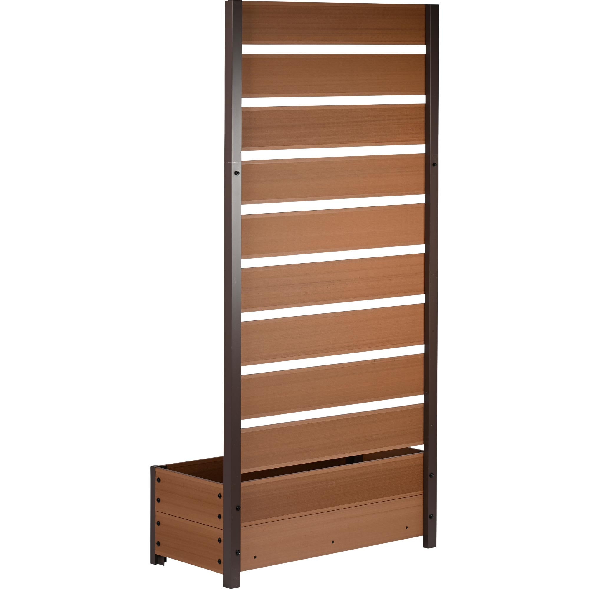 dobar Blumenkasten »WPC-Pflanzkübel mit Rankgitter, Hellbraun« ca. 72 x 33 x 150 cm (L x B x H) groß und ca. 13,7 kg