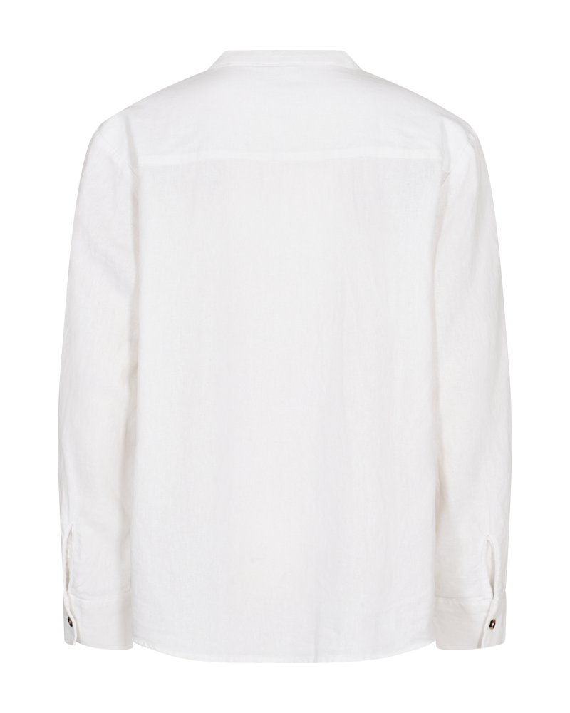 FREEQUENT Langarmbluse »FQLAVA-SHIRT«, Leinenmix, mit V-Ausschnitt