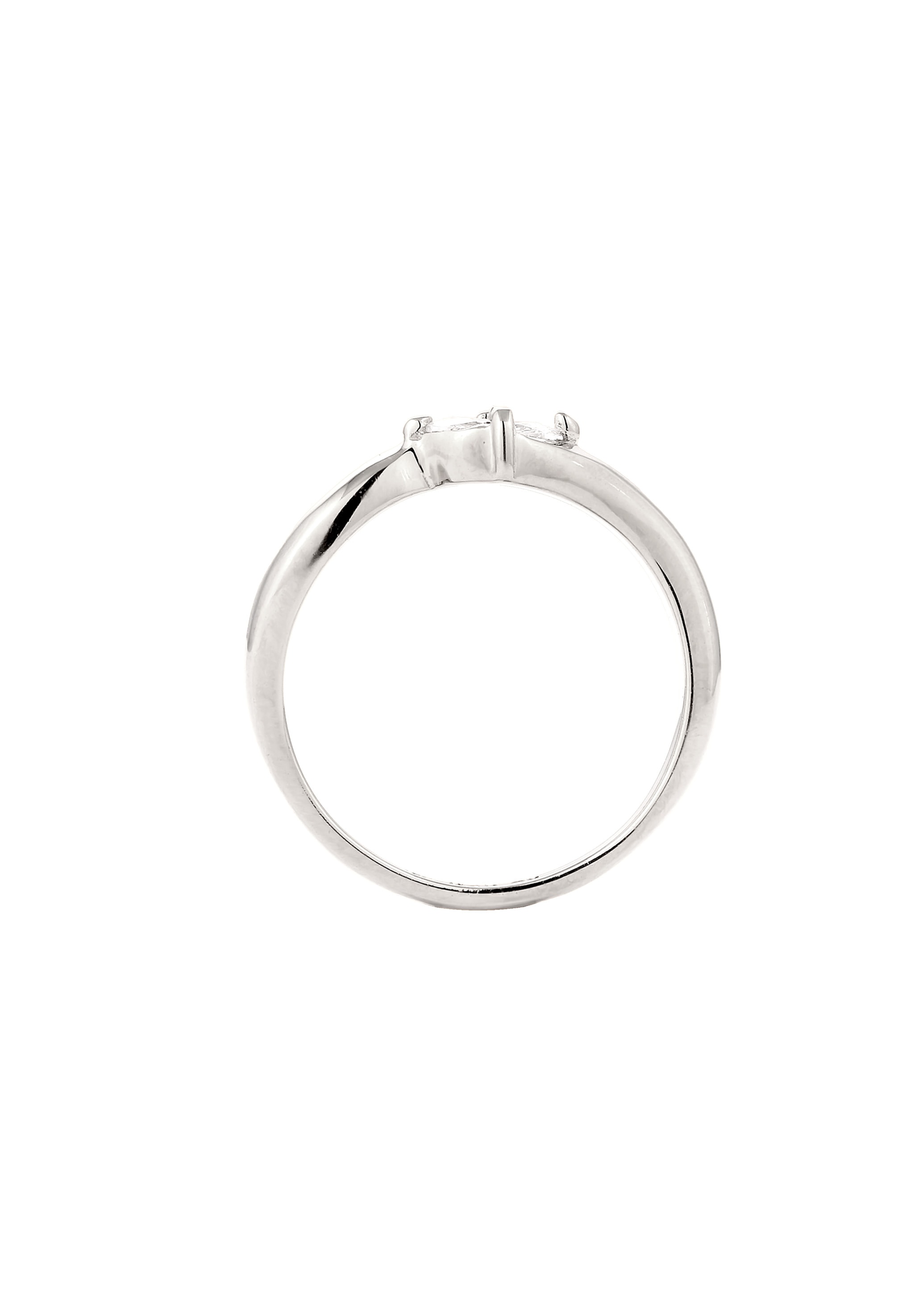 Elli Silberring »Ring Zirkonia Oval Weiß 925 Sterling Silber«