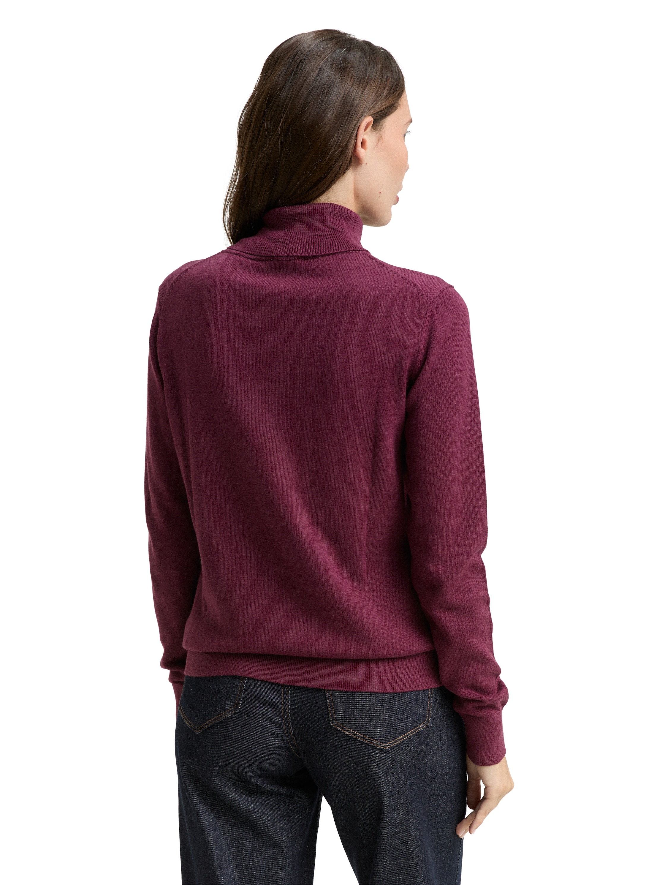 TOM TAILOR Rollkragenpullover, mit Rippbündchen