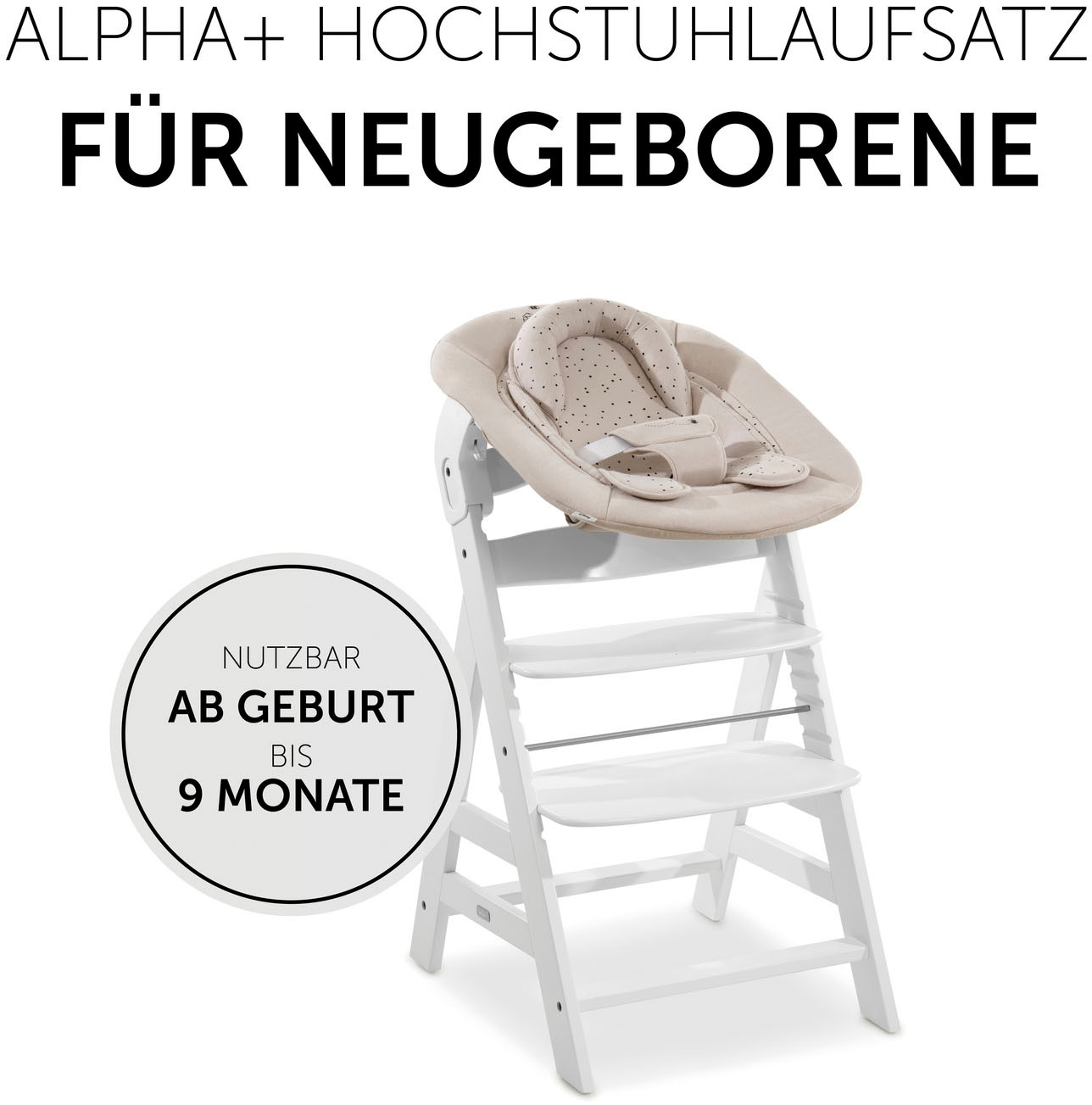 Hauck Hochstuhlaufsatz »Alpha Bouncer 2in1 Winnie the Pooh beige« bis, 9 kg, mit Wippgestell