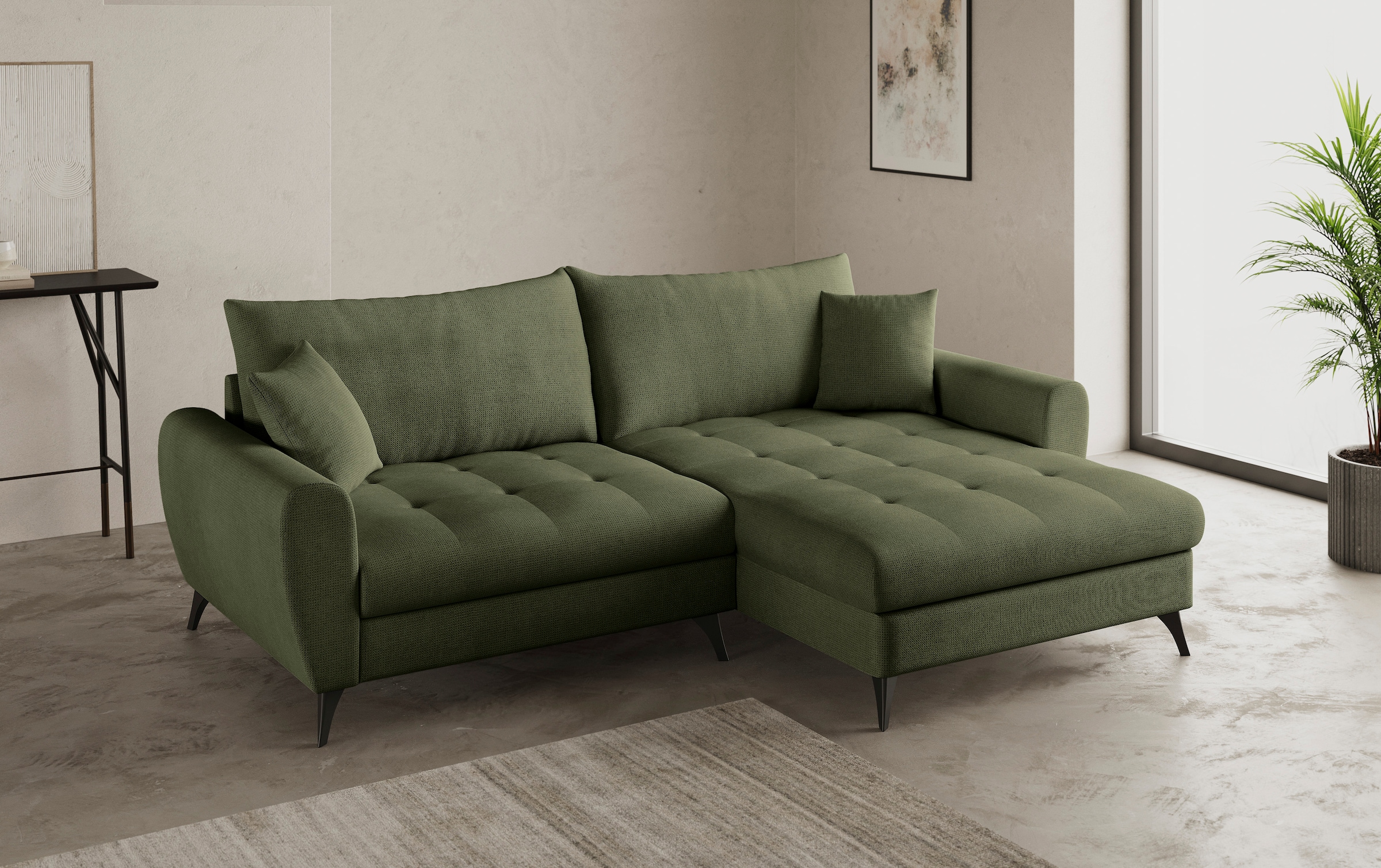 Mr. Couch Ecksofa »Blackburn II L-Form«, Wahlweise mit Kaltschaumpolsterung bis 140 kg belastbar
