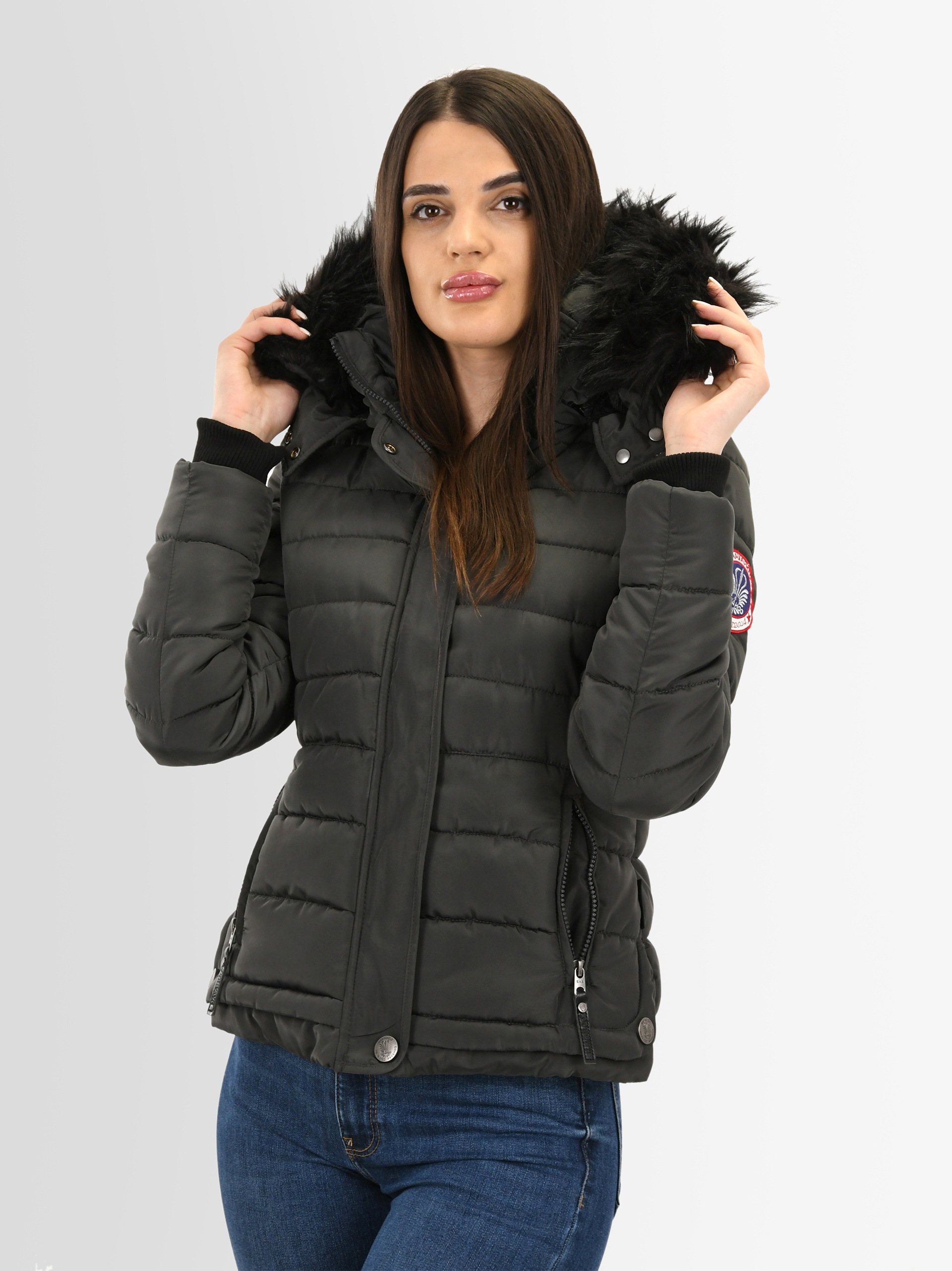 Navahoo Steppjacke »Navahoo Chloe warme Damen Winter Jacke Parka Mantel Stepp Kurzjacke gefüttert NEU B301«