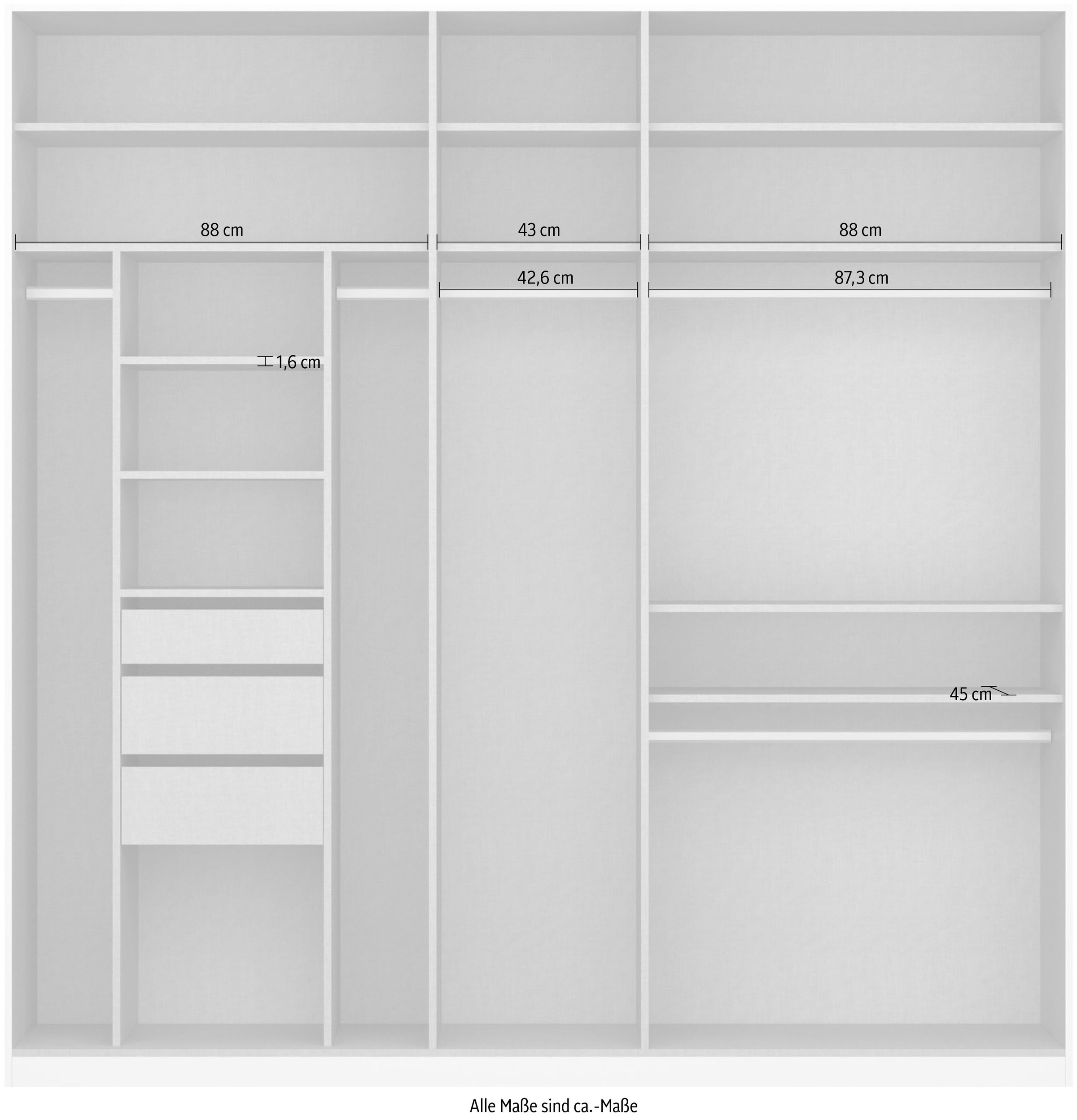 rauch Drehtürenschrank »Oteli«, inkl. Passepartout optional mit Beleuchtung