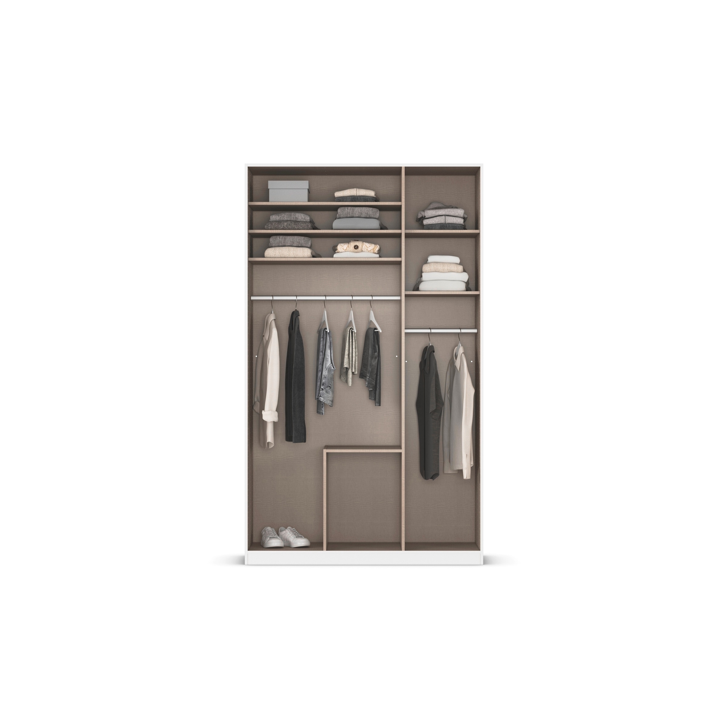 rauch Drehtürenschrank »Kleiderschrank Schrank Garderobe AGORDO mit Dekor- oder Hochglanzfront«, (in zwei Griff-Farben mit Dekor- oder Hochglanzfront), mit Außenschubkästen, in 6 Breiten und 2 Höhen MADE IN GERMANY