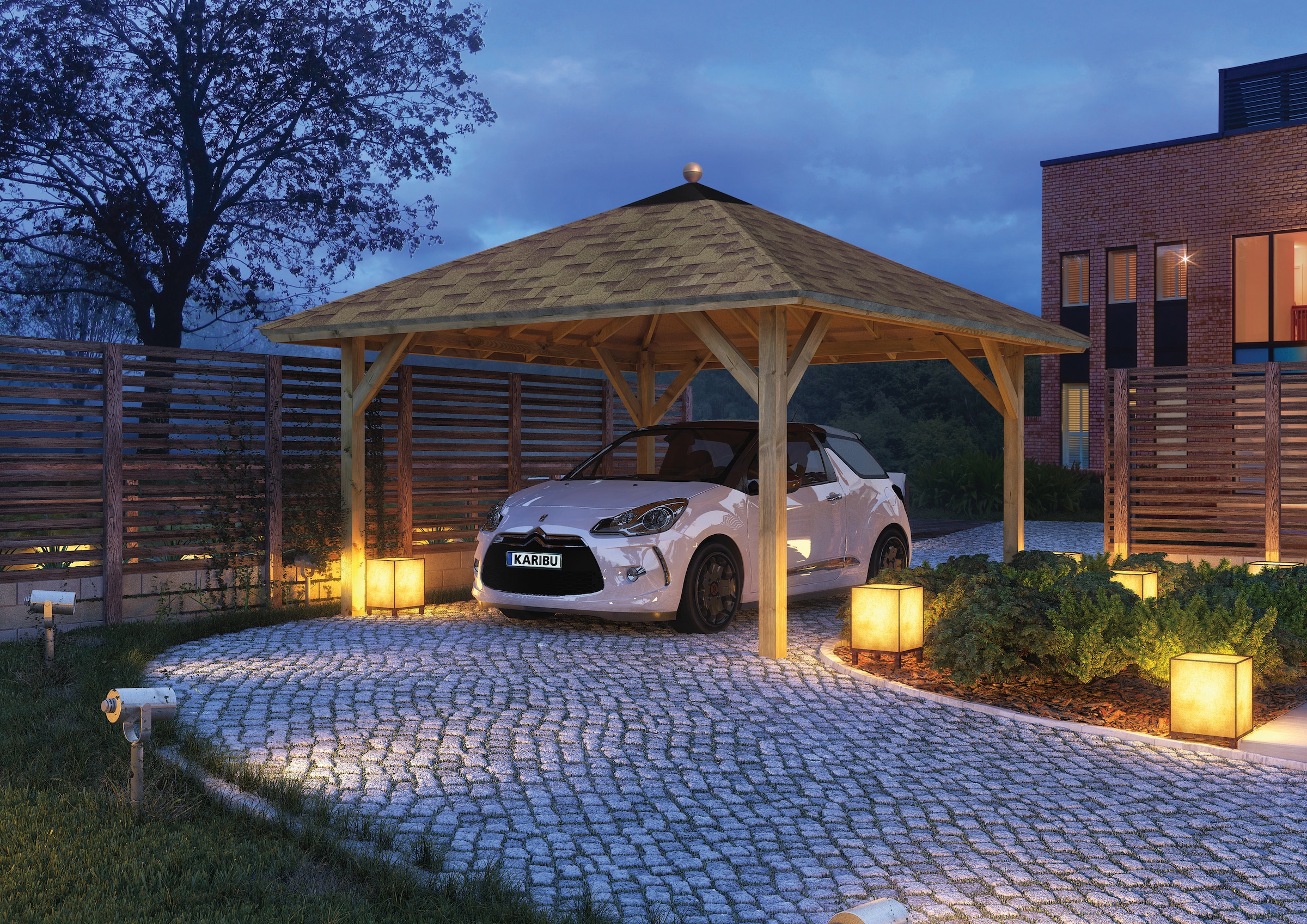 Karibu Pavillon »Kirn 1« BxTxH: 431x431x315 cm