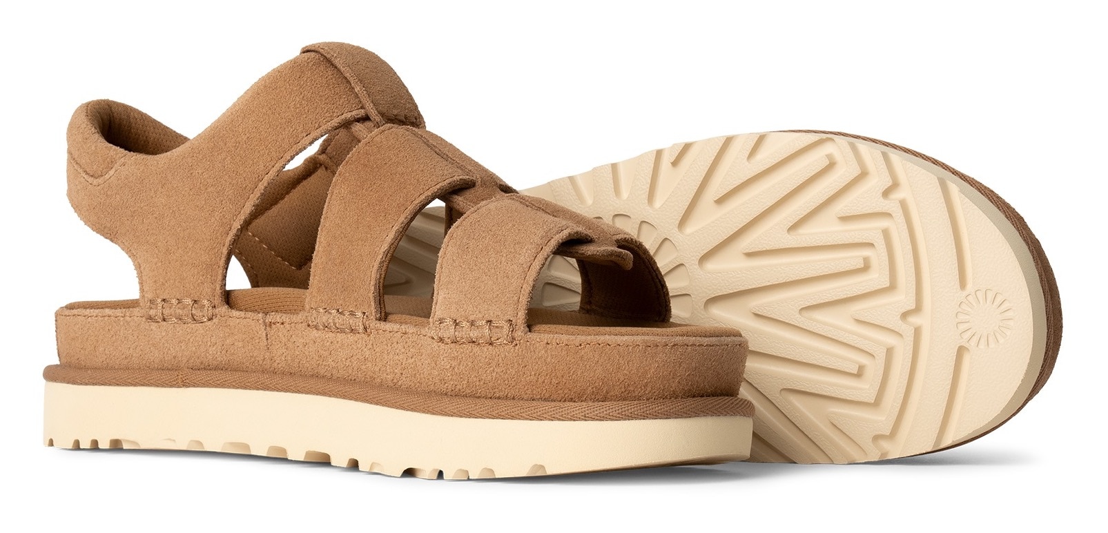 UGG Plateausandale »GOLDENSTAR STRAP«, Plateausandale, Flat lmit weichem Fußbett