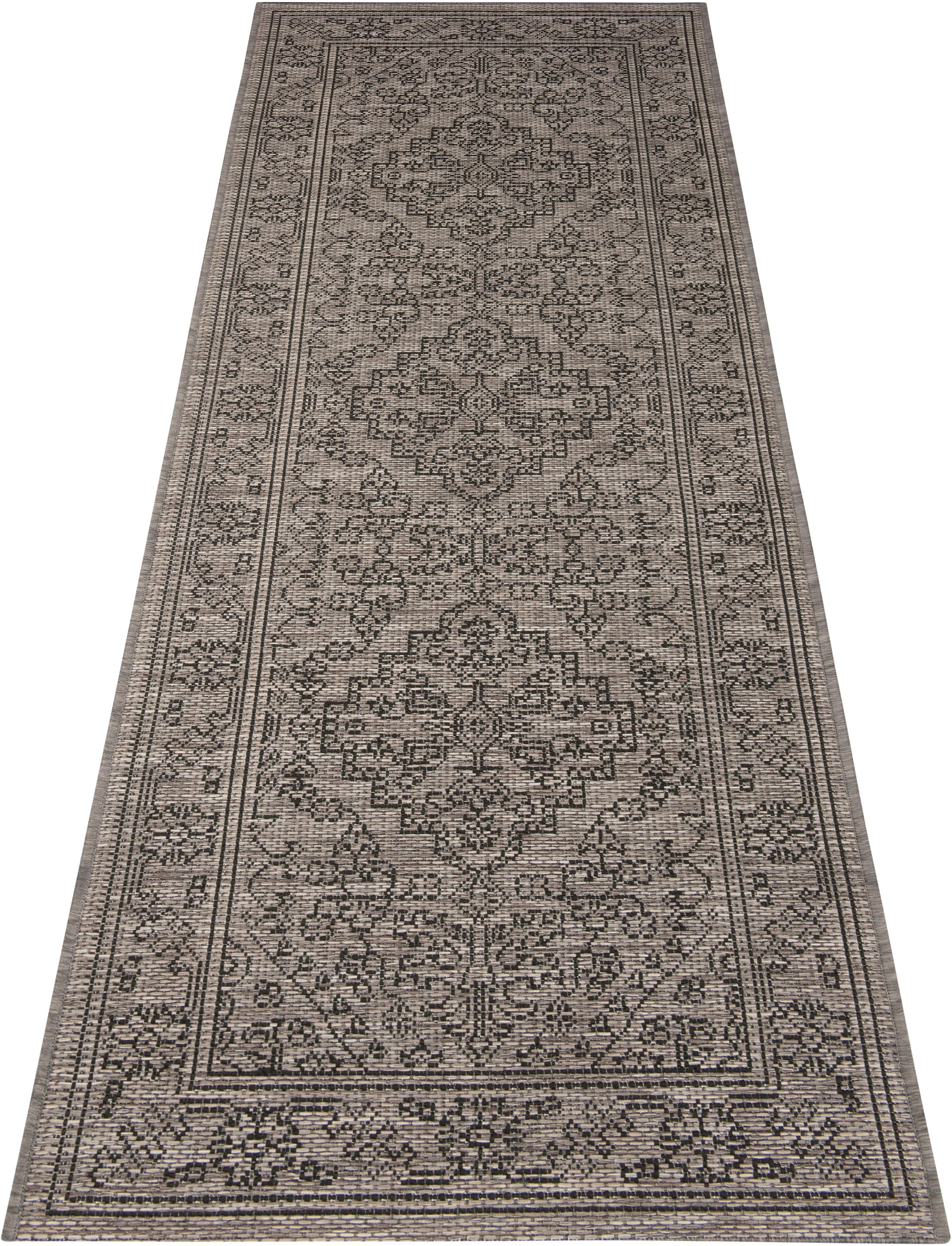 NORTHRUGS Läufer »Tyros«, rechteckig, 4 mm Höhe, In-und Outdoor geeignet, Wohnzimmer, Balkon, Terrasse, Garten, Strapazierfähig und pflegeleicht, Flachgewebe