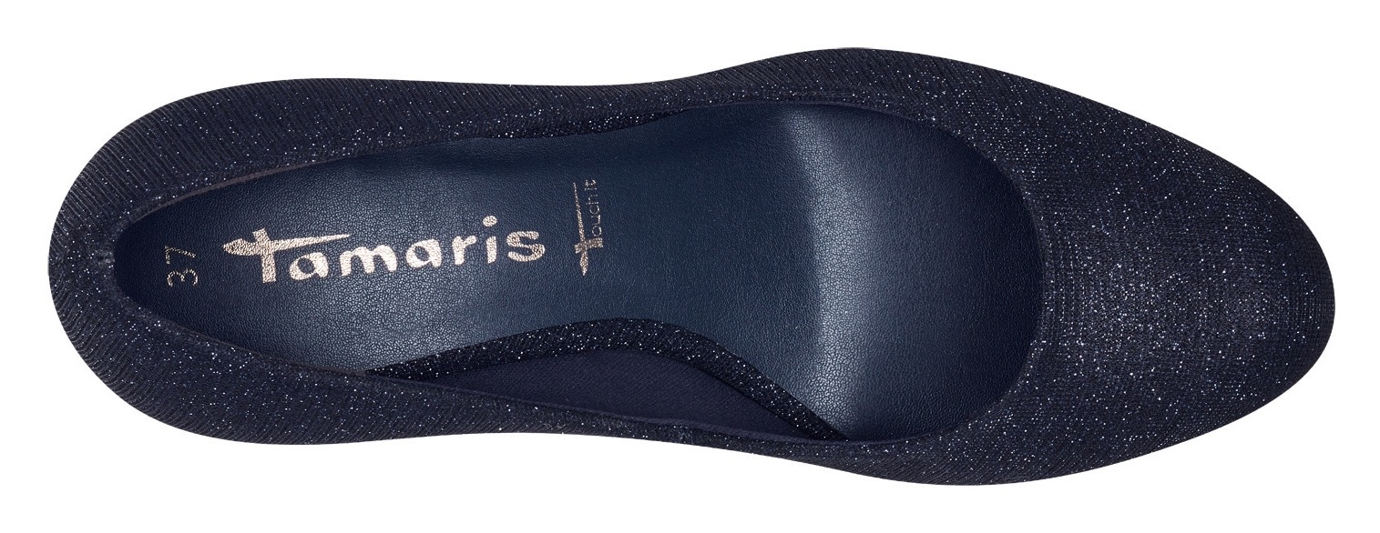 Tamaris Pumps, Abendschuh, Festtagsschuh, mit bezogenem Trichterabsatz, schmale Form