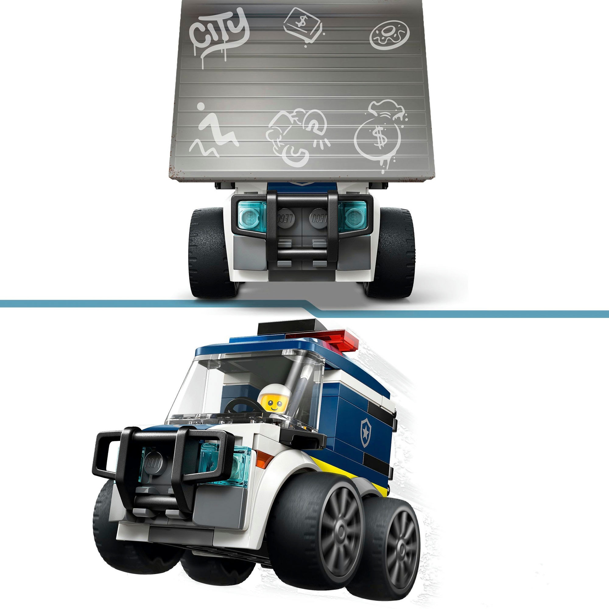 LEGO® Konstruktionsspielsteine »Coole Flitzer – Polizei-Truck (60481), LEGO City« Made in Europe