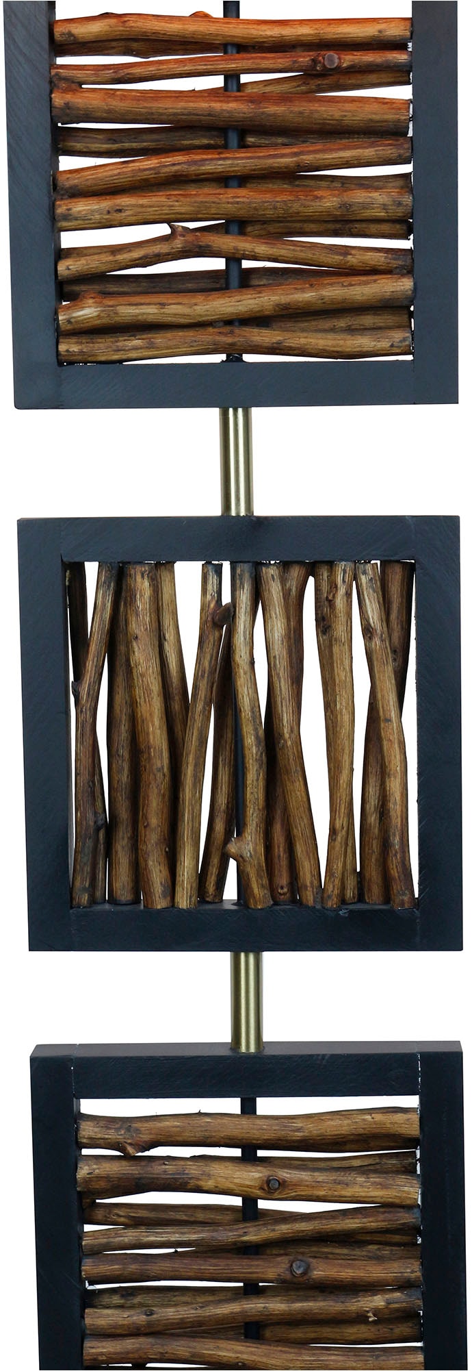 SalesFever Stehlampe »Treibholz« E27 1 Stk. Schirm innen goldfarben