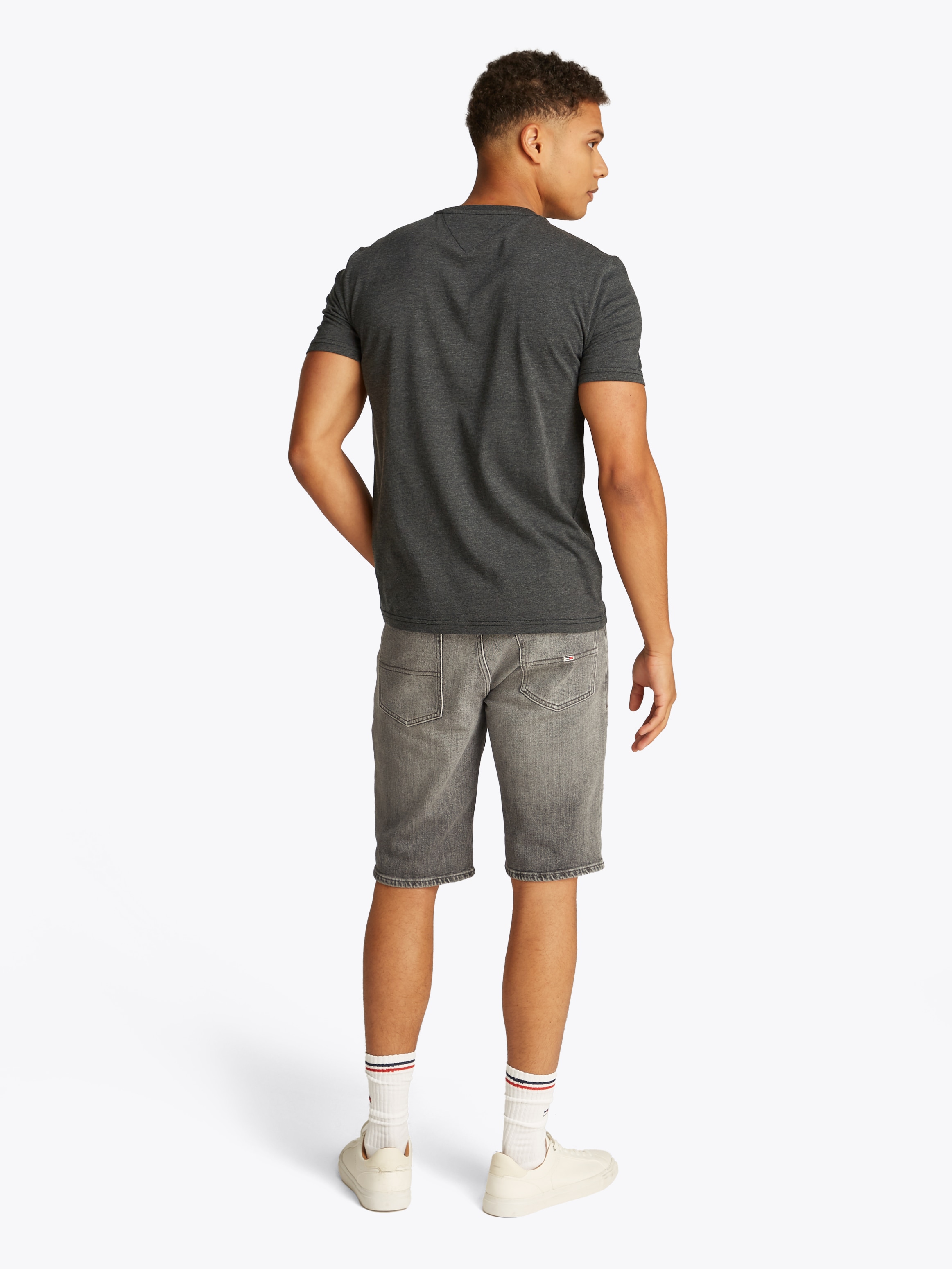 Tommy Jeans T-Shirt »TJM XSLIM JASPE HTR TEE EXT«, Mit Rundhalsausschnitt