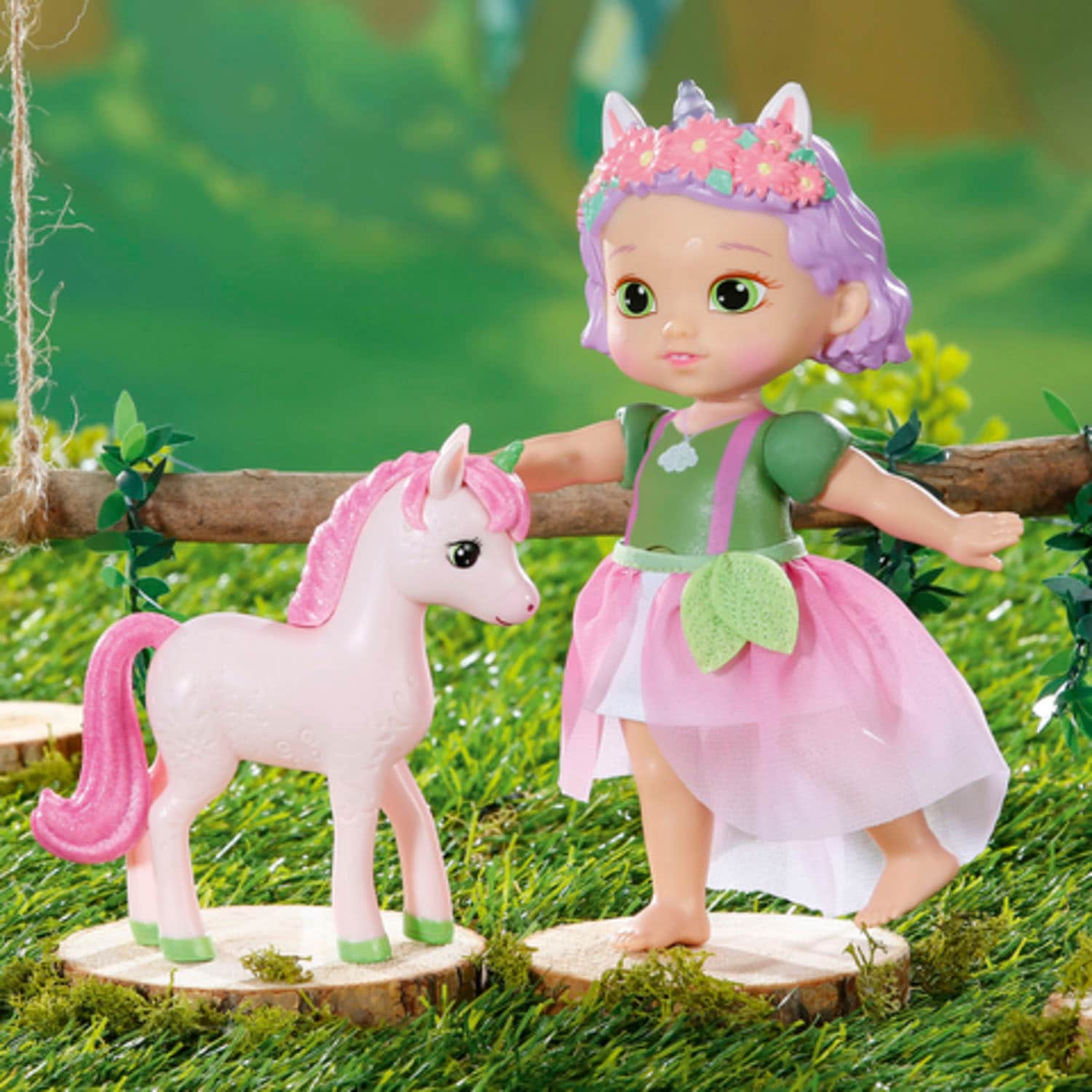 Baby Born Stehpuppe »Storybook Prinzessin Ivy, 18 cm«, mit Einhorn und Lichteffekten