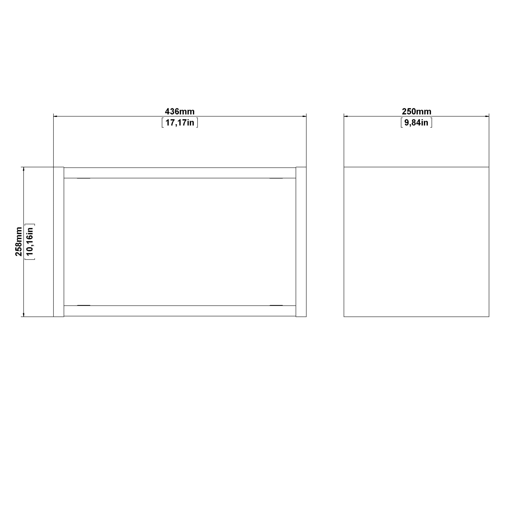 INOSIGN Hängeregal »Roomers Regal, Fach, Hängefach, Wandregal, Schweberegal,«, Breite 42 cm, Höhe 25,8 cm