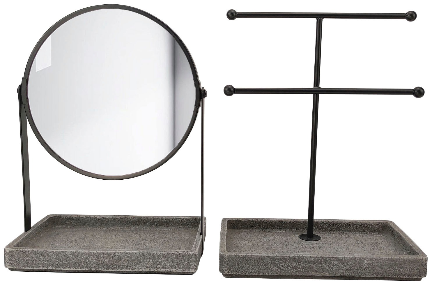 welltime Badaccessoires-Sets »Beton«, (Set, 2 tlg.)