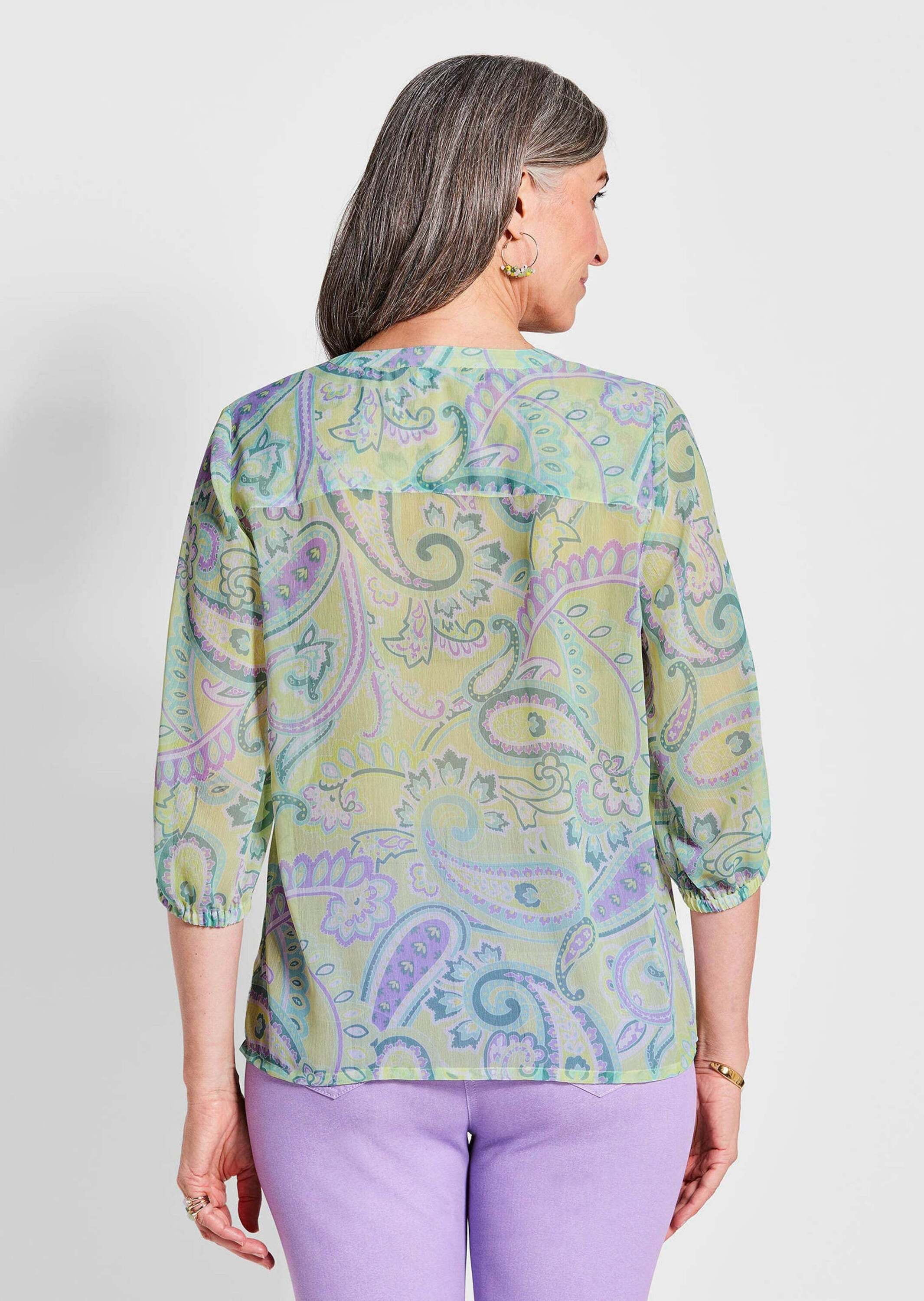 GOLDNER Chiffonbluse »Druckbluse mit Paisley-Muster«
